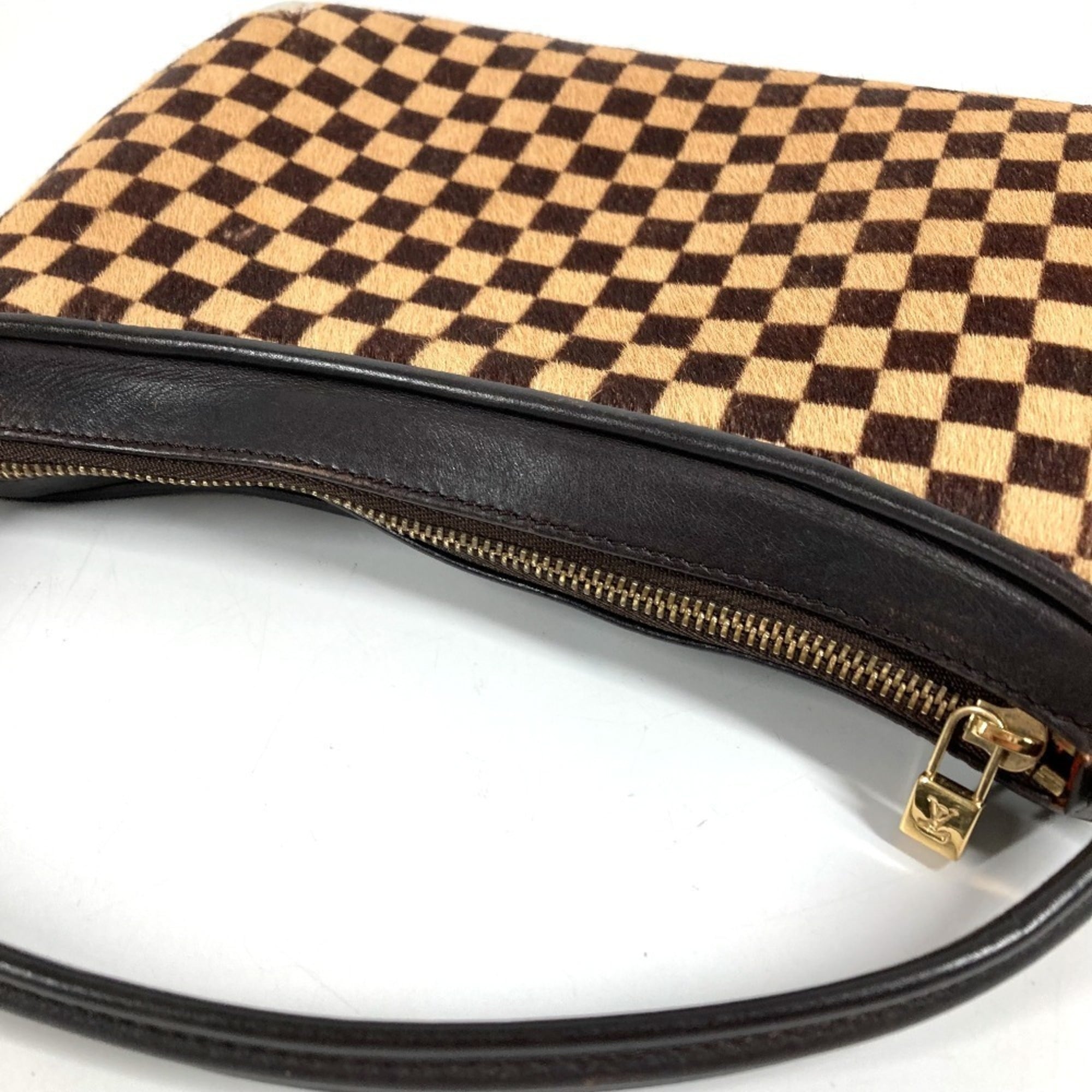 Louis Vuitton Taiga Brown Leather Handbag Pouch (Pre-Owned)