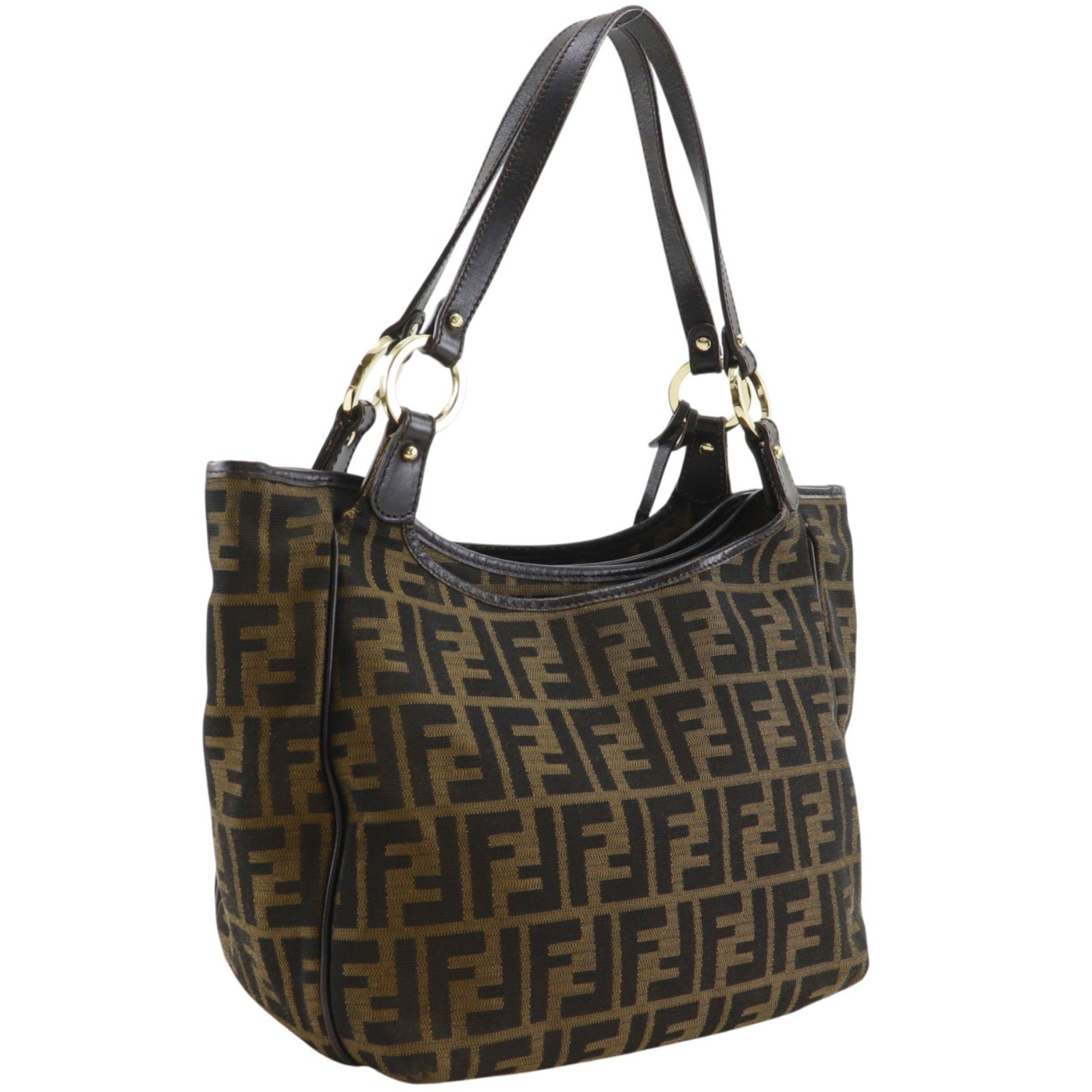 Fendi Zucca Brown Zucca Tote Bag (Pre-Owned)