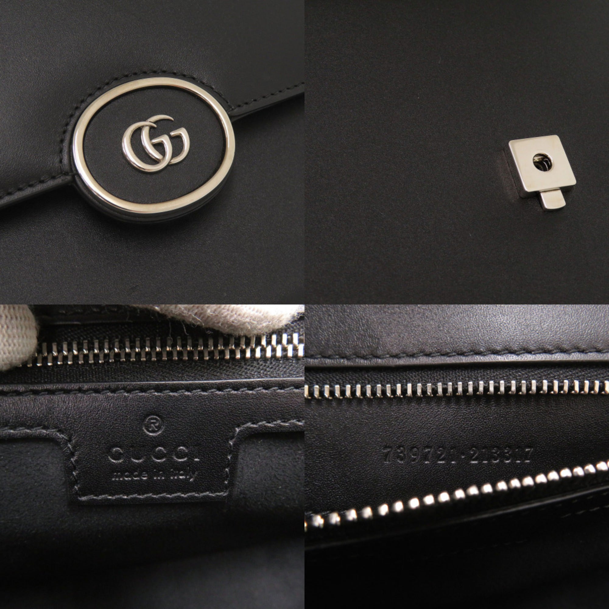 Gucci Black Leather Shoulder Bag (Pre-Owned)