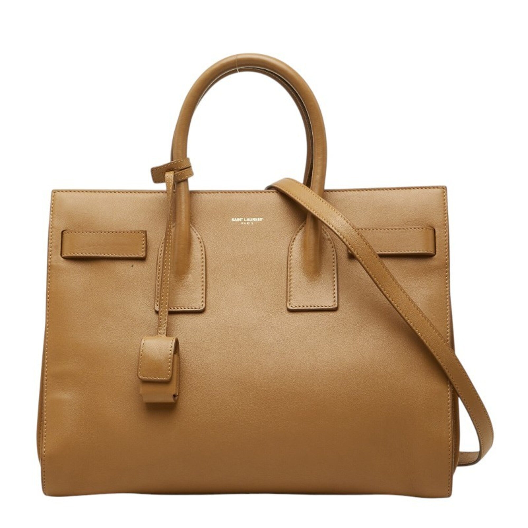 Saint Laurent Brown Leather Handbag Shoulder Bag (Pre-Owned)