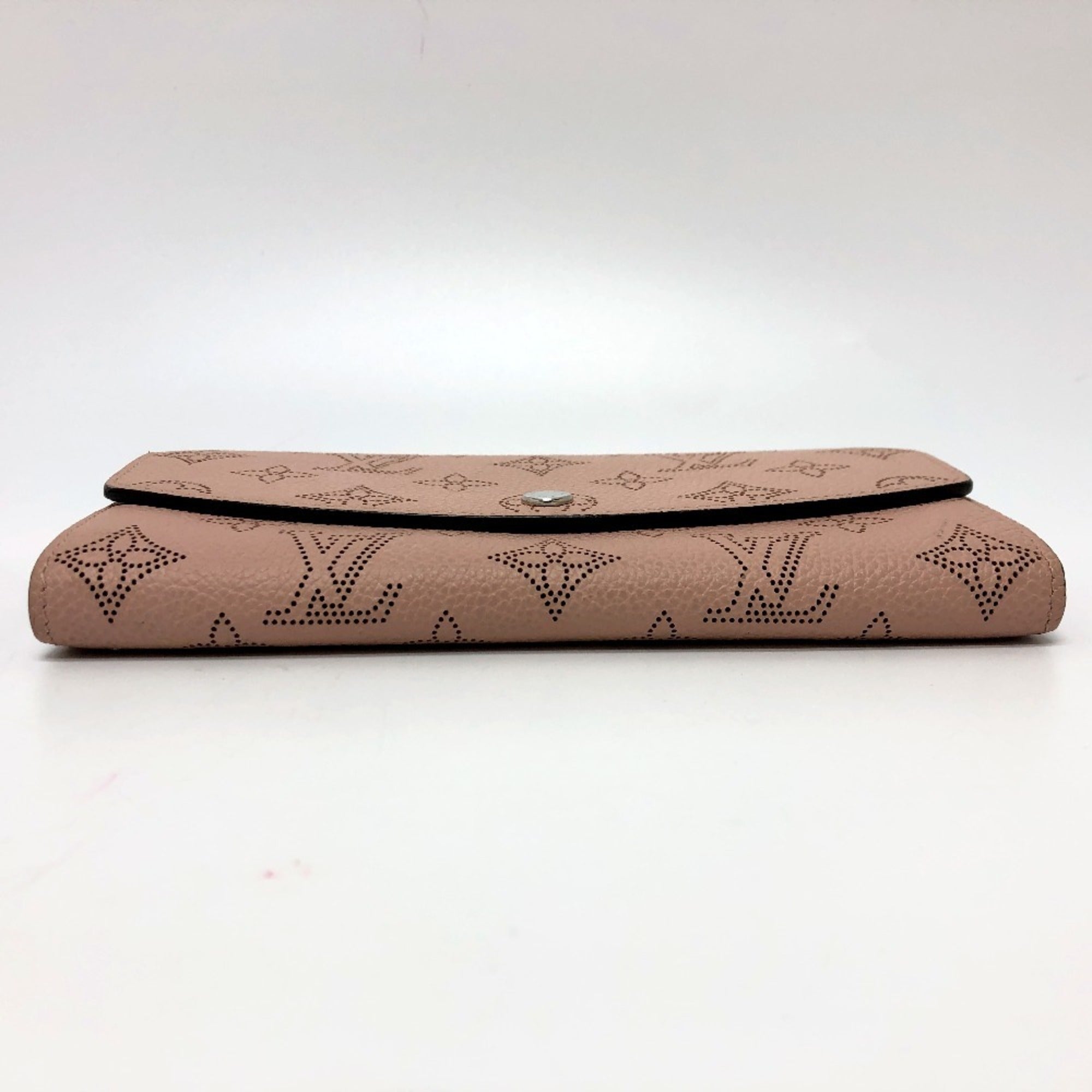 Louis Vuitton Magnolia Pink Monogram Mahina Leather Long Wallet (Tri-Fold) (Pre-Owned)