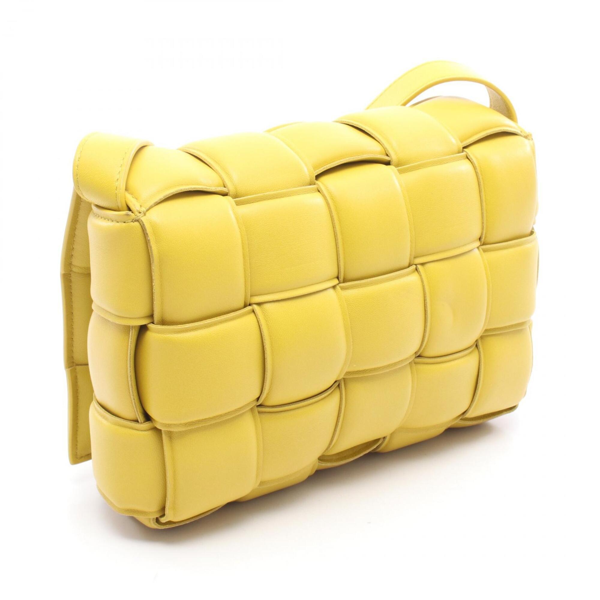 Bottega Veneta Yellow Leather Shoulder Bag (Pre-Owned)