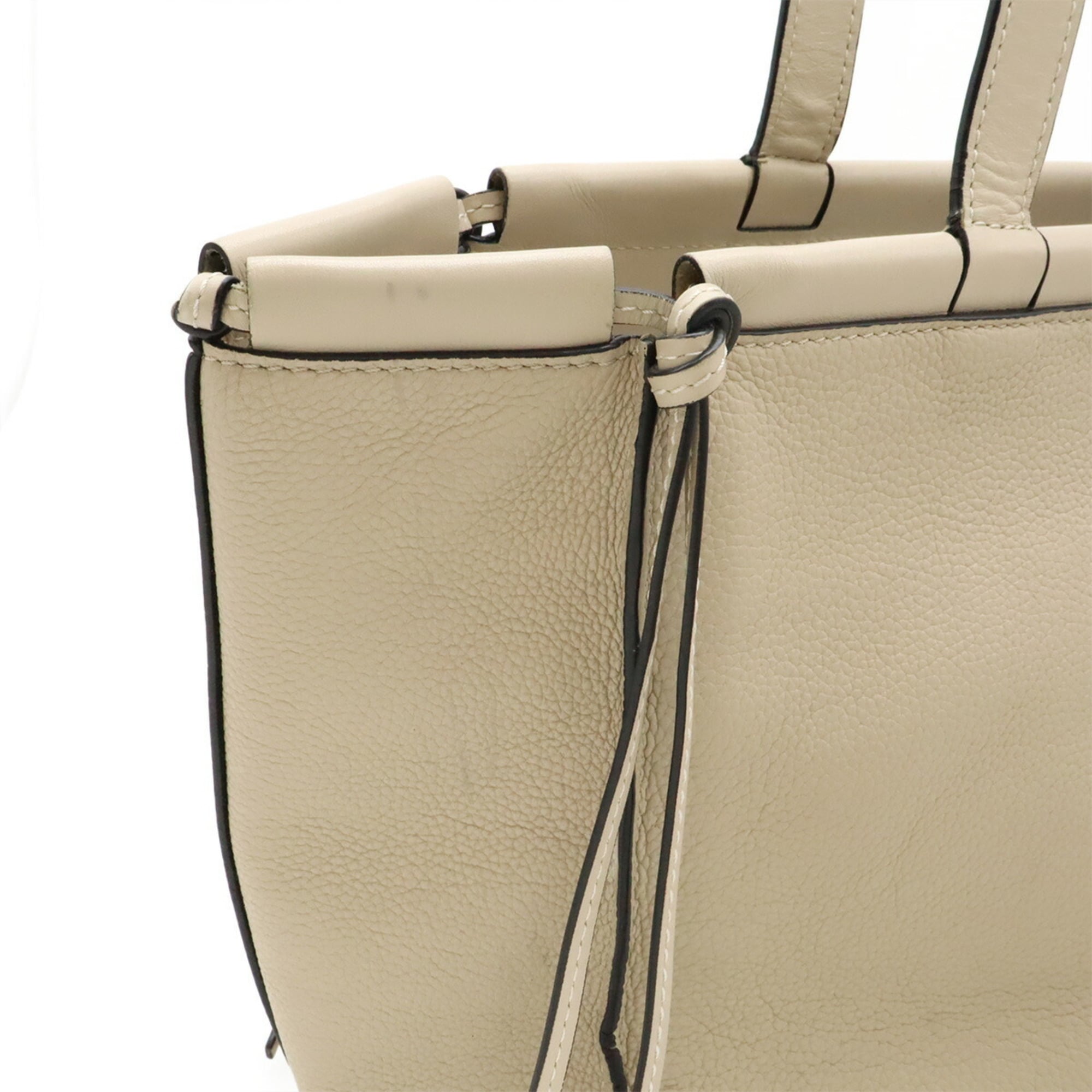 Loewe Beige Leather Shoulder Bag Tote Bag (Pre-Owned)