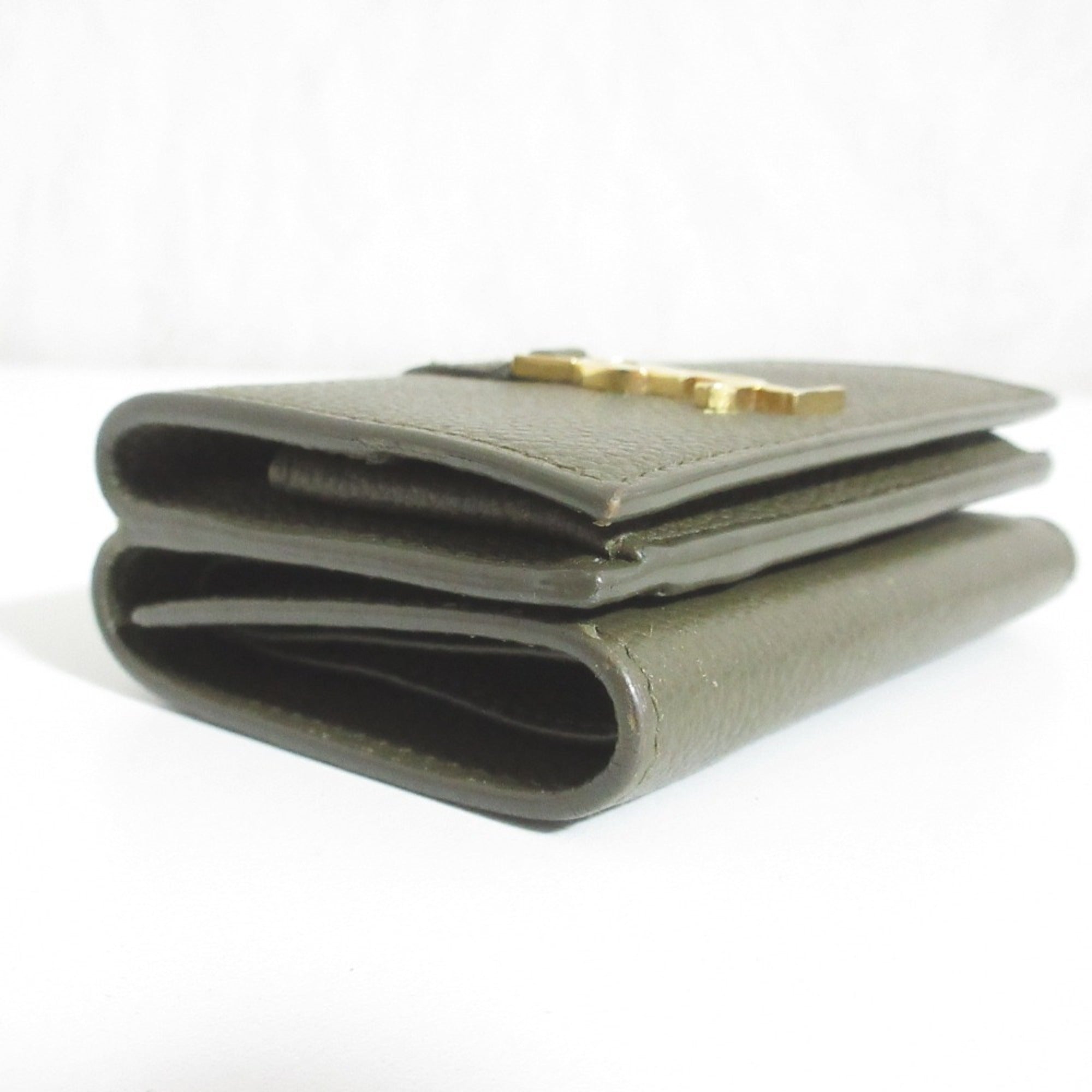 Saint Laurent Khaki Wallet (Tri-Fold) (Pre-Owned)