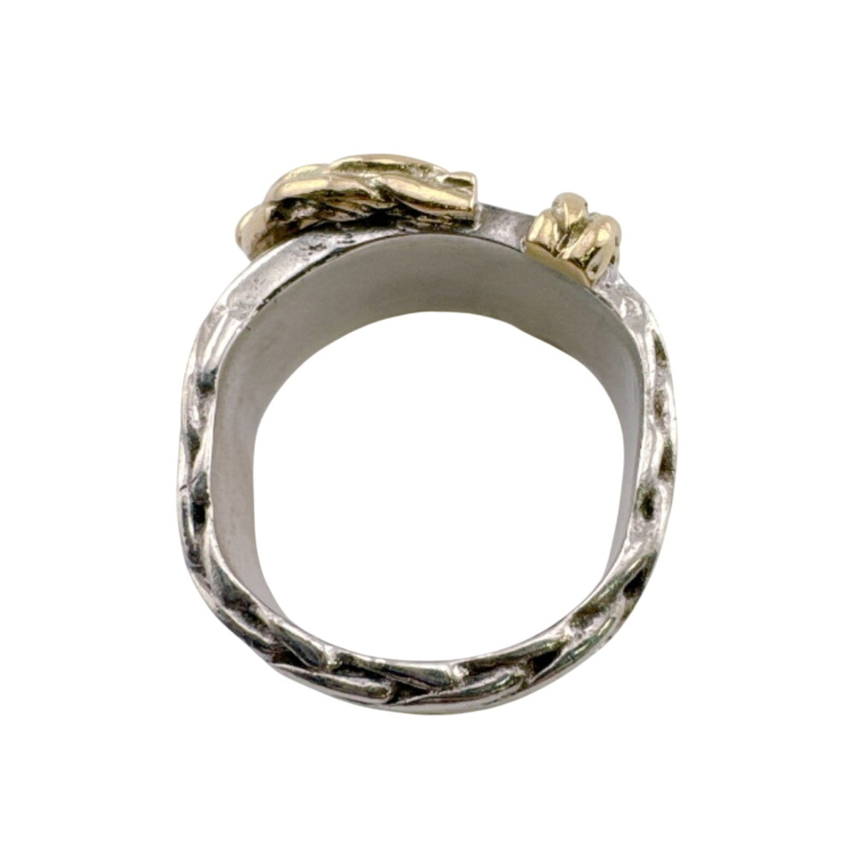 Hermes Silver Silver 925 Band Ring (Pre-Owned)
