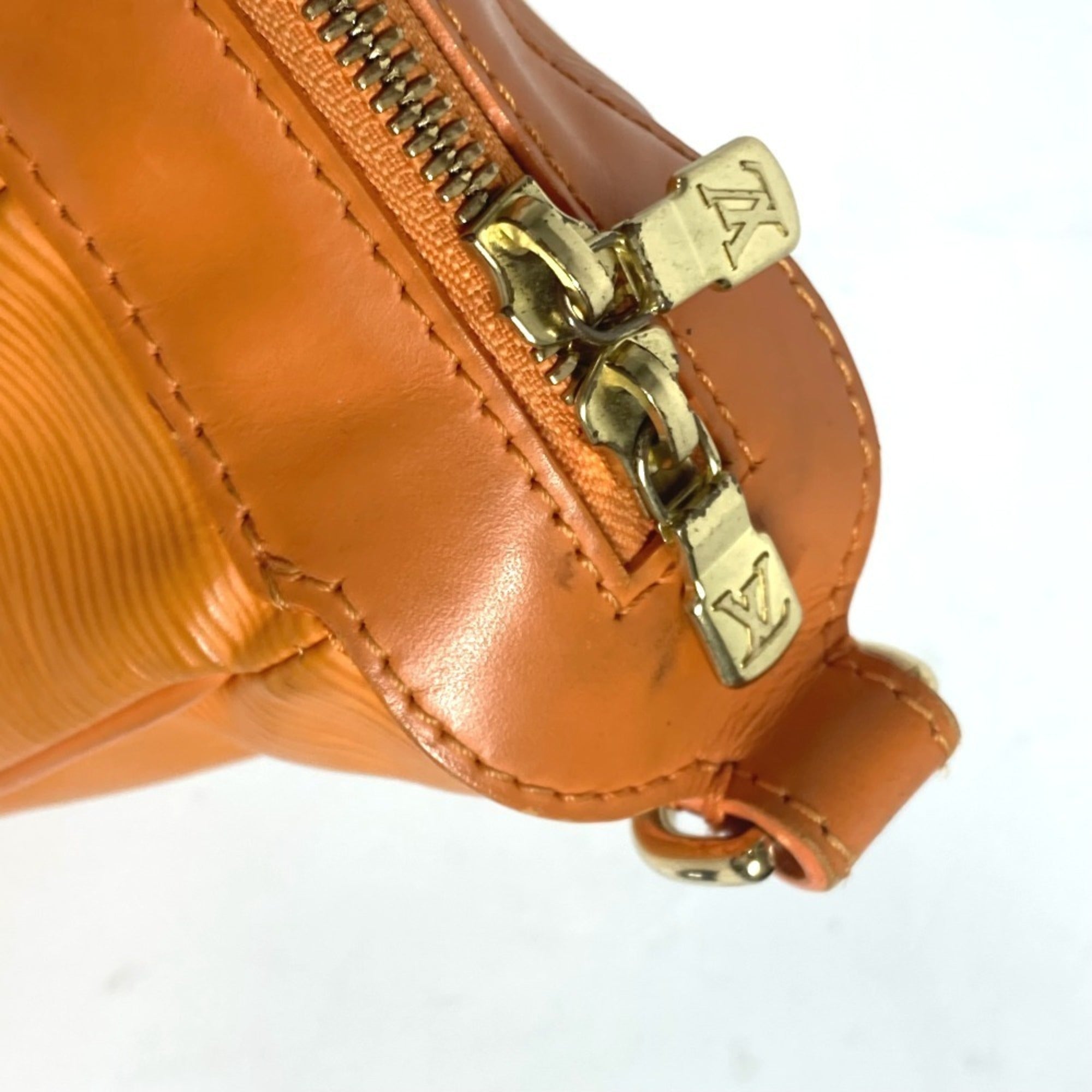 Louis Vuitton Orange Epi Leather Handbag Tote Bag (Pre-Owned)