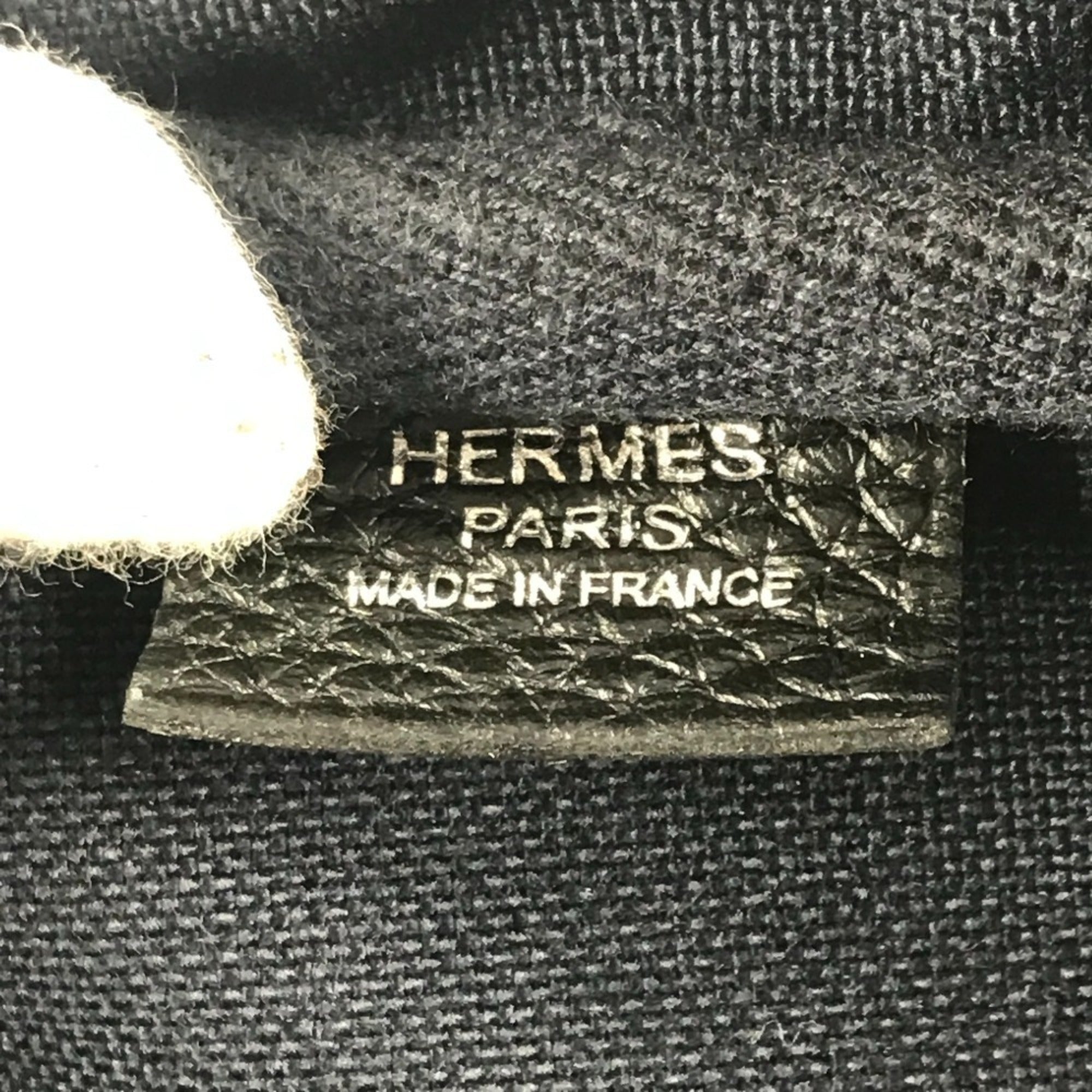 Hermes Black Taurillon Clemence Leather Handbag Tote Bag (Pre-Owned)