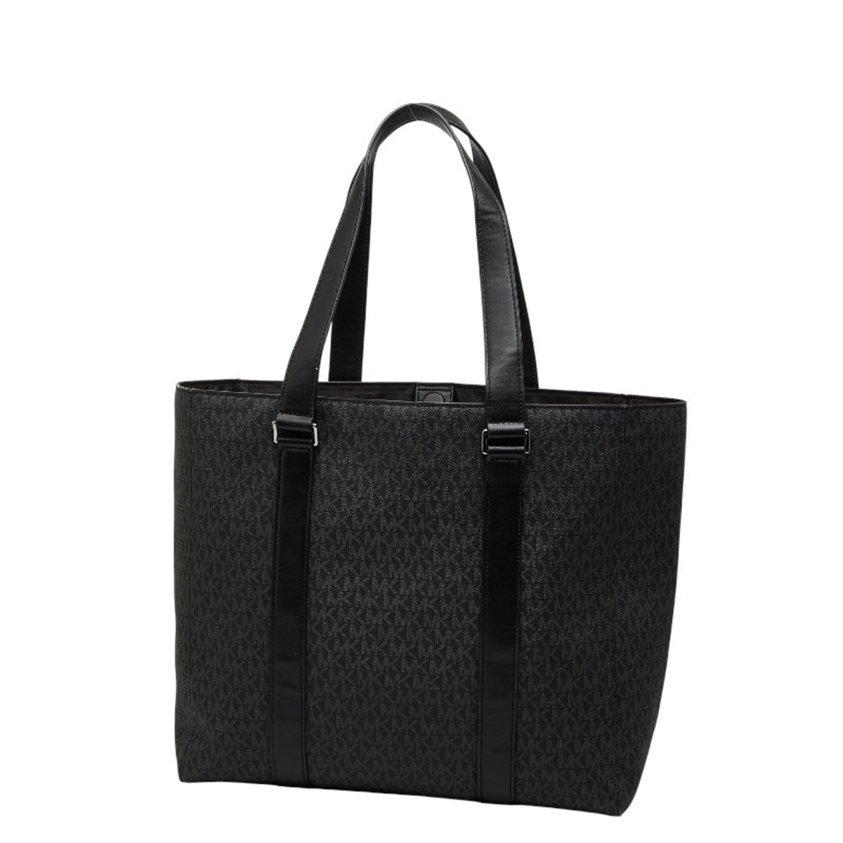 Michael Kors Black Pvc Leather Handbag Tote Bag (Pre-Owned)