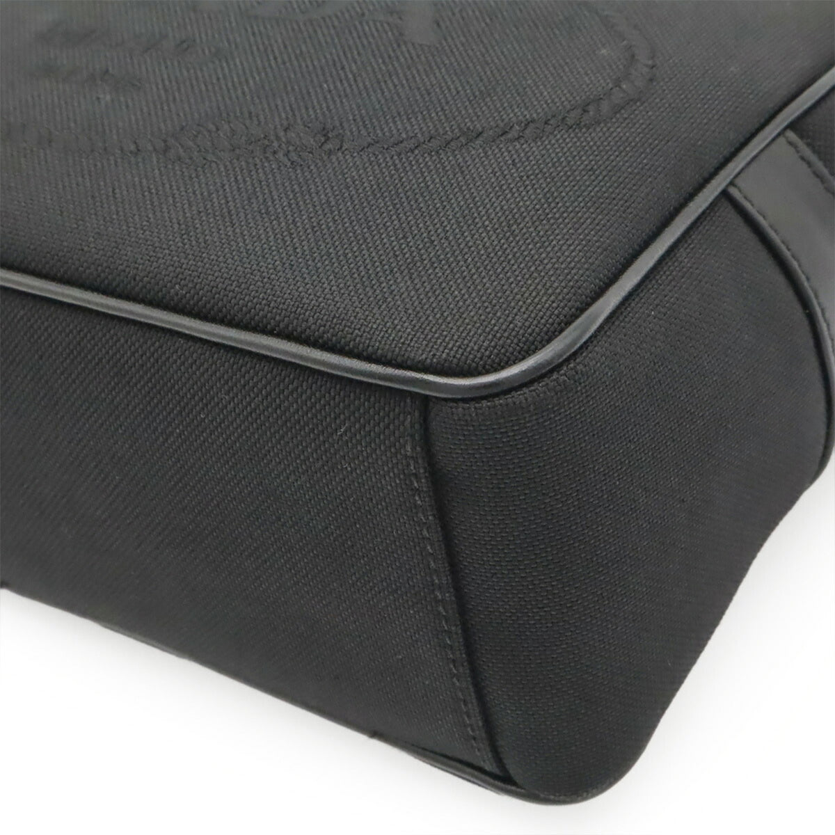 Prada Black Nero Canvas Leather Shoulder Bag (Pre-Owned)