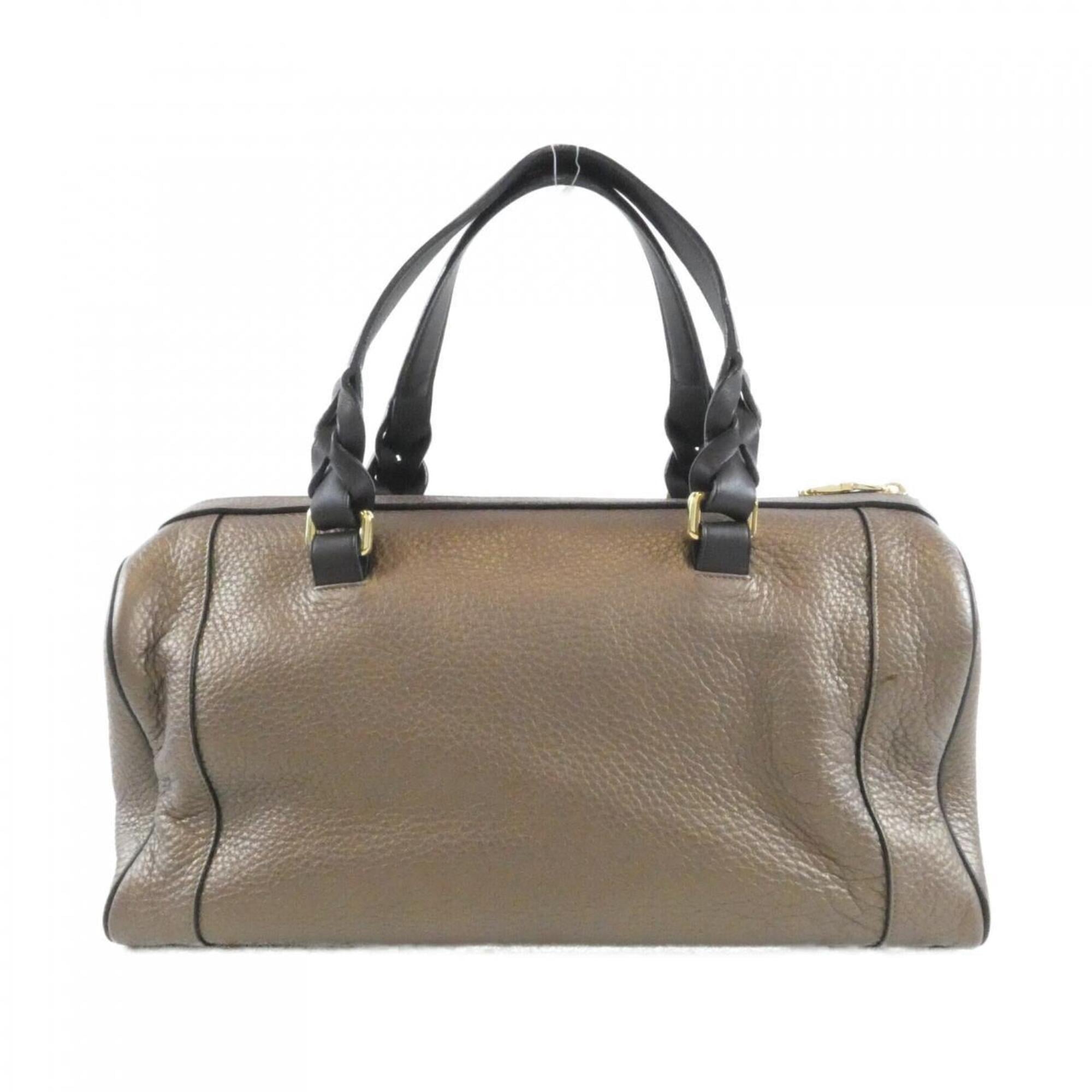Loewe Brown Leather Boston Bag (Pre-Owned)