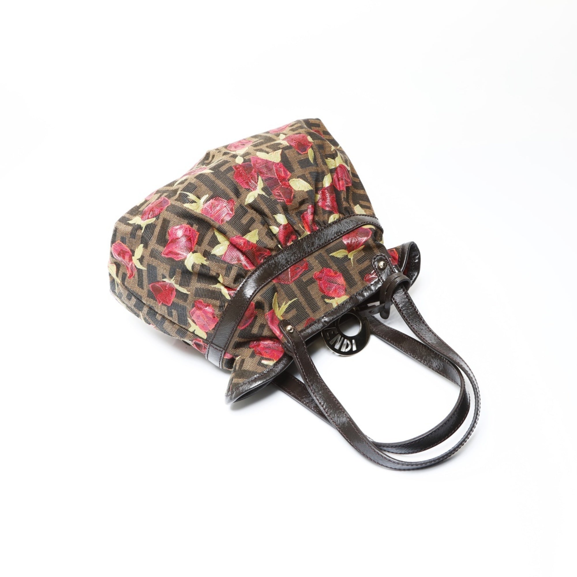 Fendi Zucca Brown Canvas Handbag (Pre-Owned)