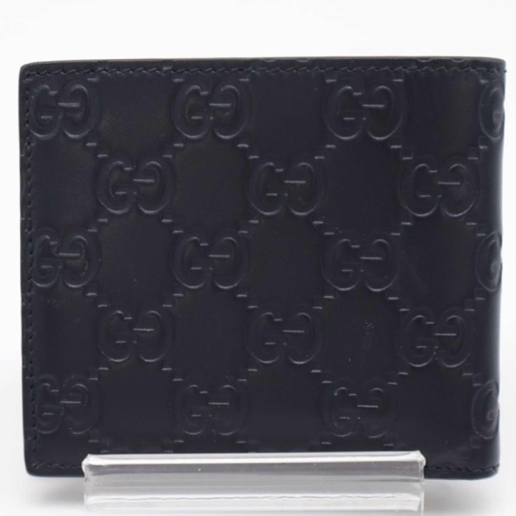 Gucci Navy Leather Wallet (Bi-Fold) (Pre-Owned)