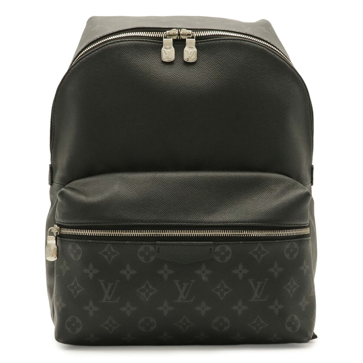 Louis Vuitton Black Gray Monogram Eclipse Canvas Taiga Leather Leather Backpack (Pre-Owned)