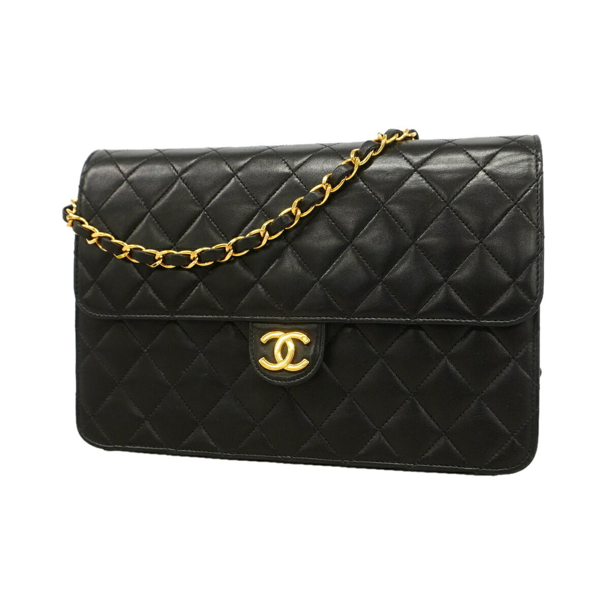 Chanel Black Leather Shoulder Bag (Pre-Owned)