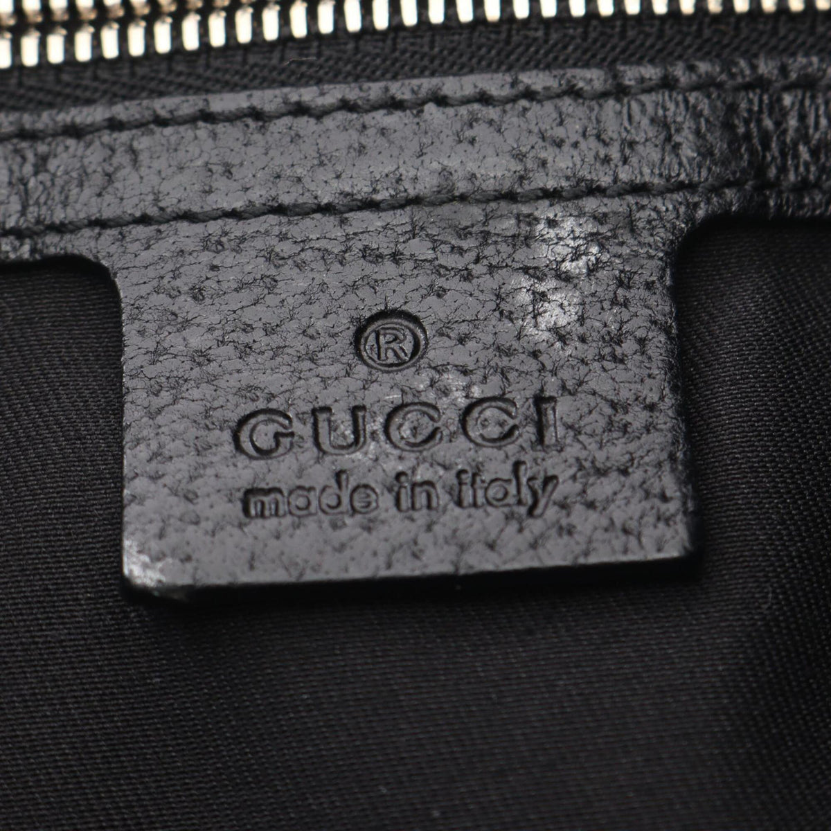 Gucci Black Canvas Leather Handbag Shoulder Bag (Pre-Owned)