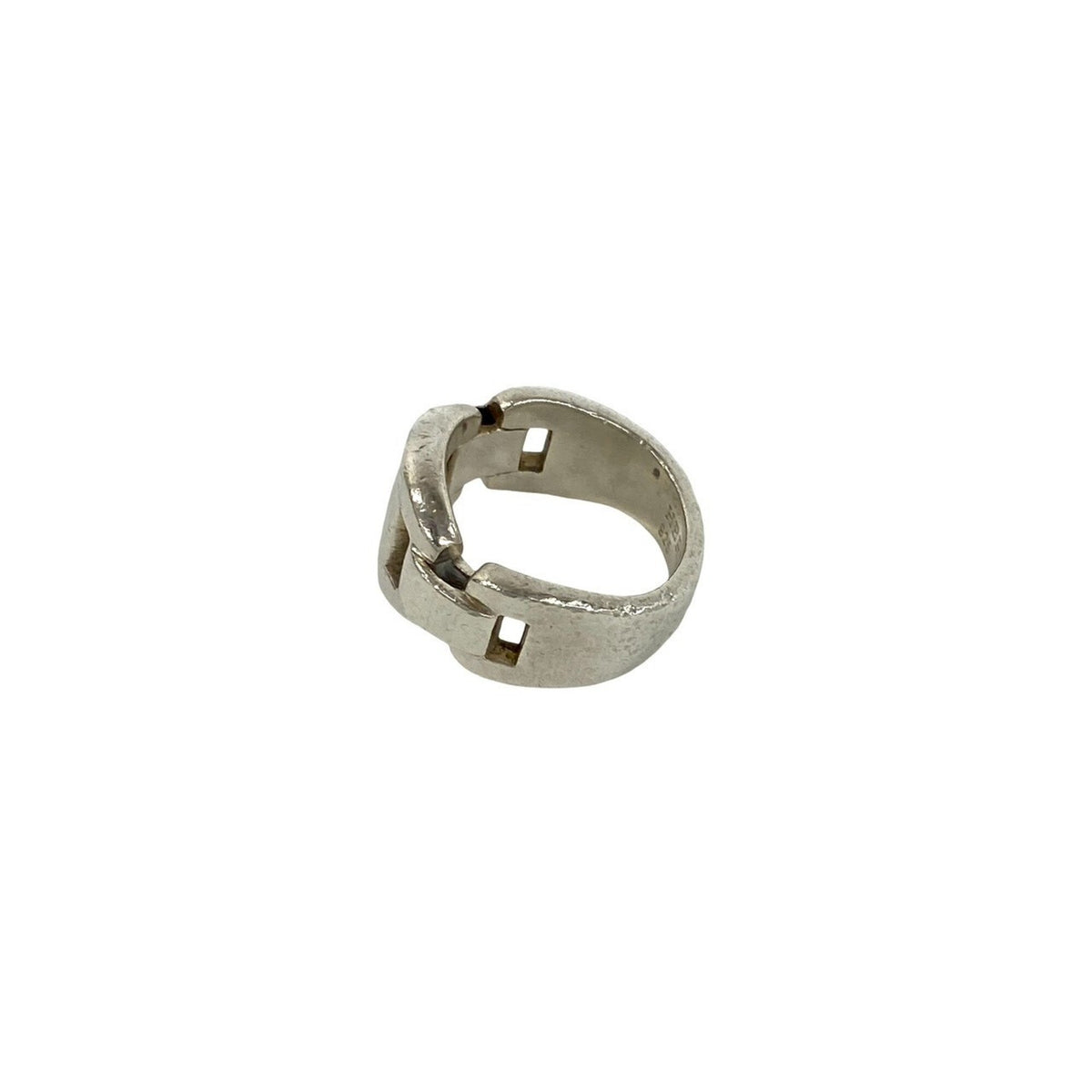 Hermes Silver Silver 925 Band Ring (Pre-Owned)