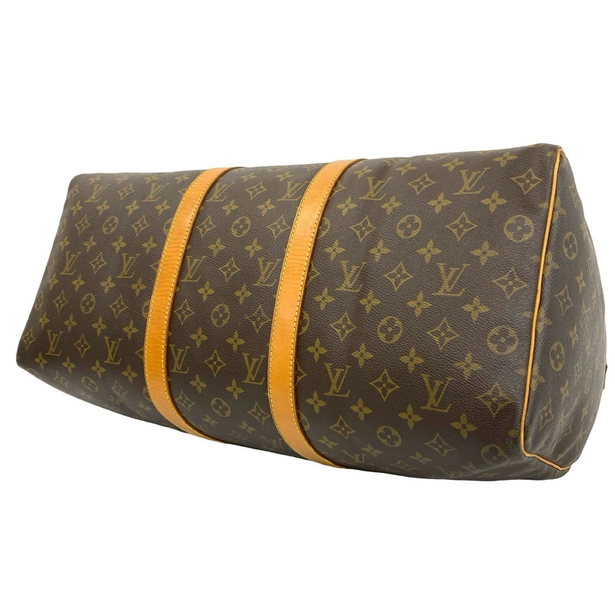 Louis Vuitton Brown Pvc Leather Boston Bag (Pre-Owned)