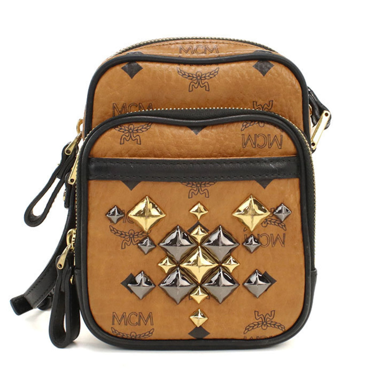 Mcm Brown Canvas Shoulder Bag (Pre-Owned)