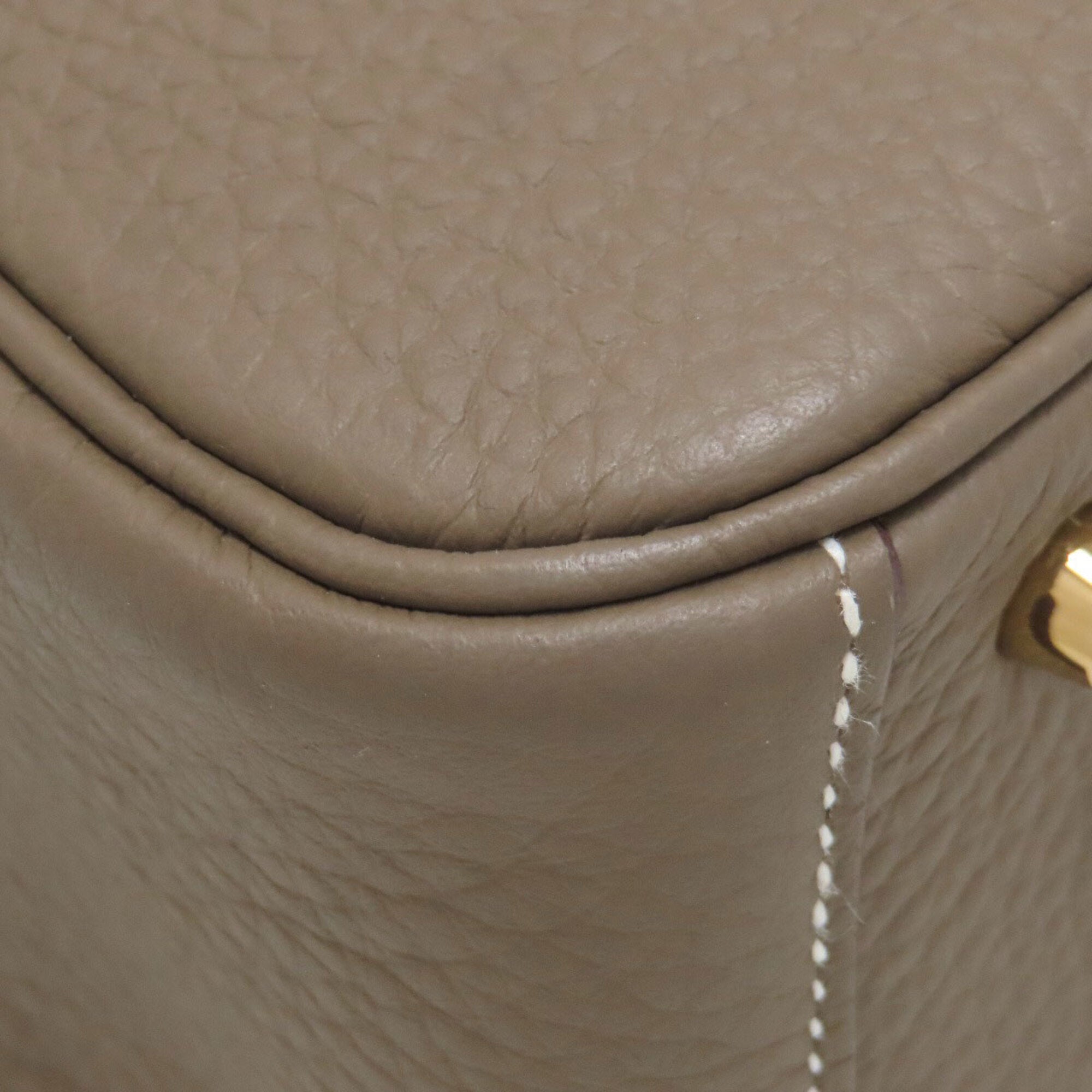 Hermes Lindy Etoupe Gray Taurillon Clemence Leather Handbag (Pre-Owned)