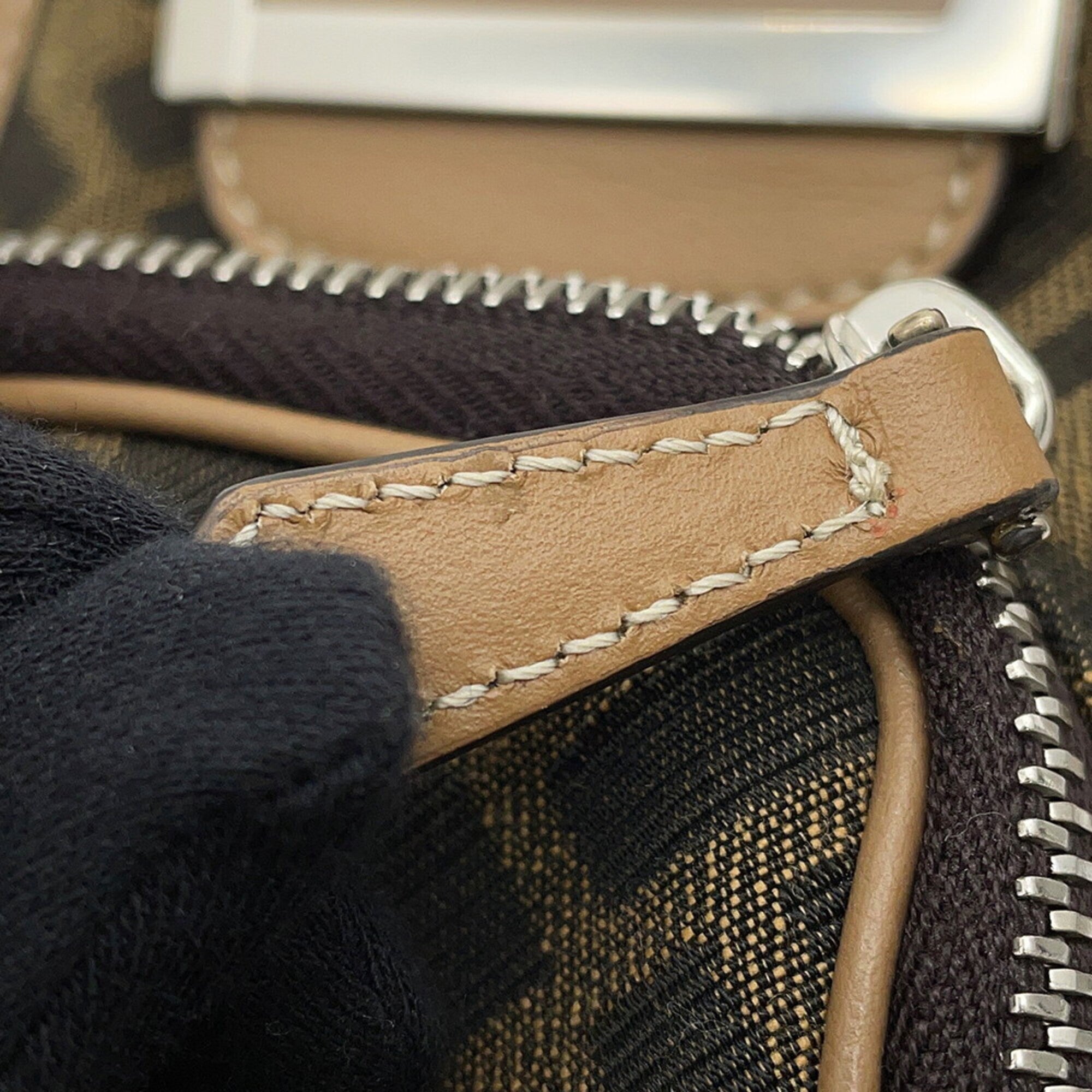 Fendi Brown Leather Canvas (Pre-Owned)