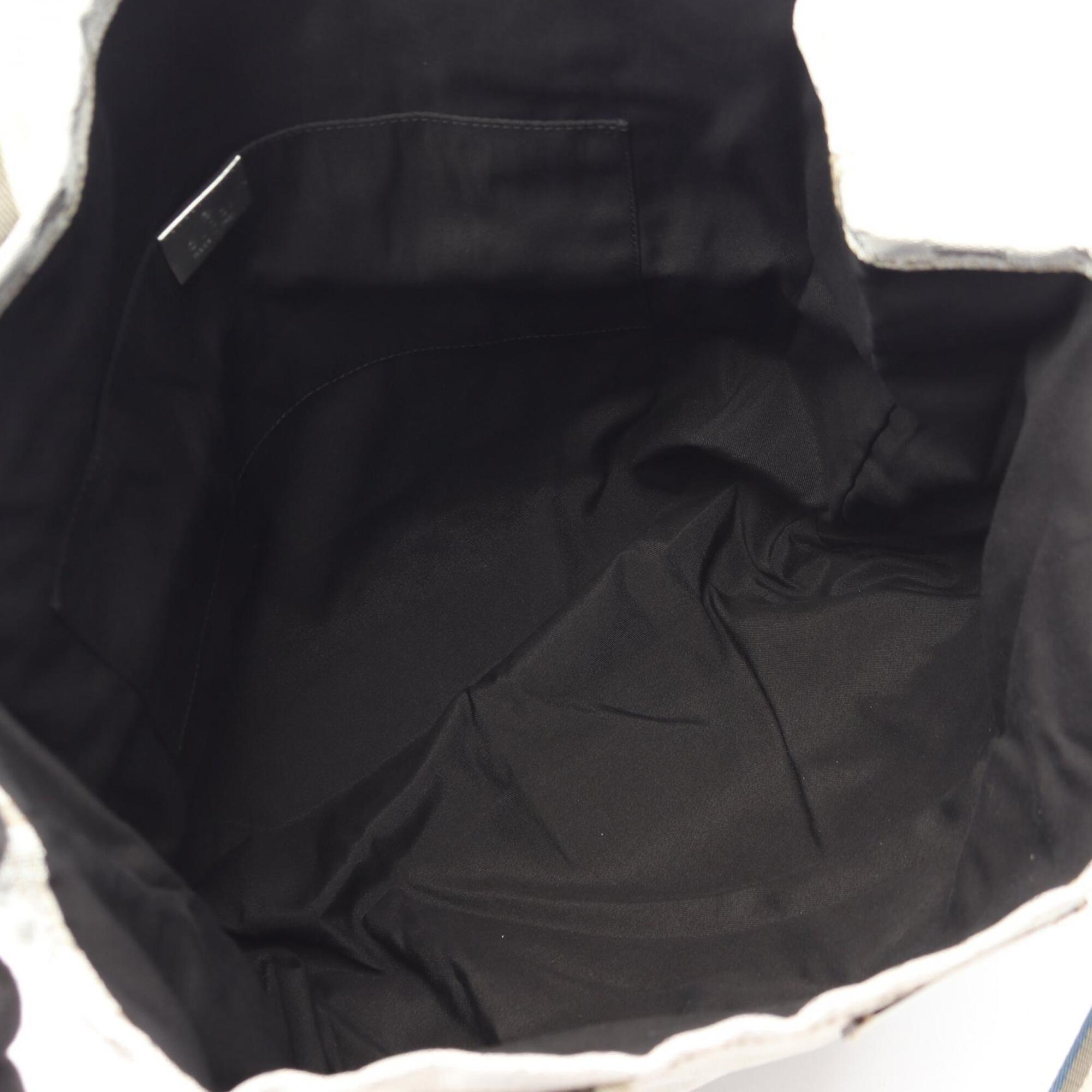 Gucci Multi-Color Silver Canvas Tote Bag (Pre-Owned)