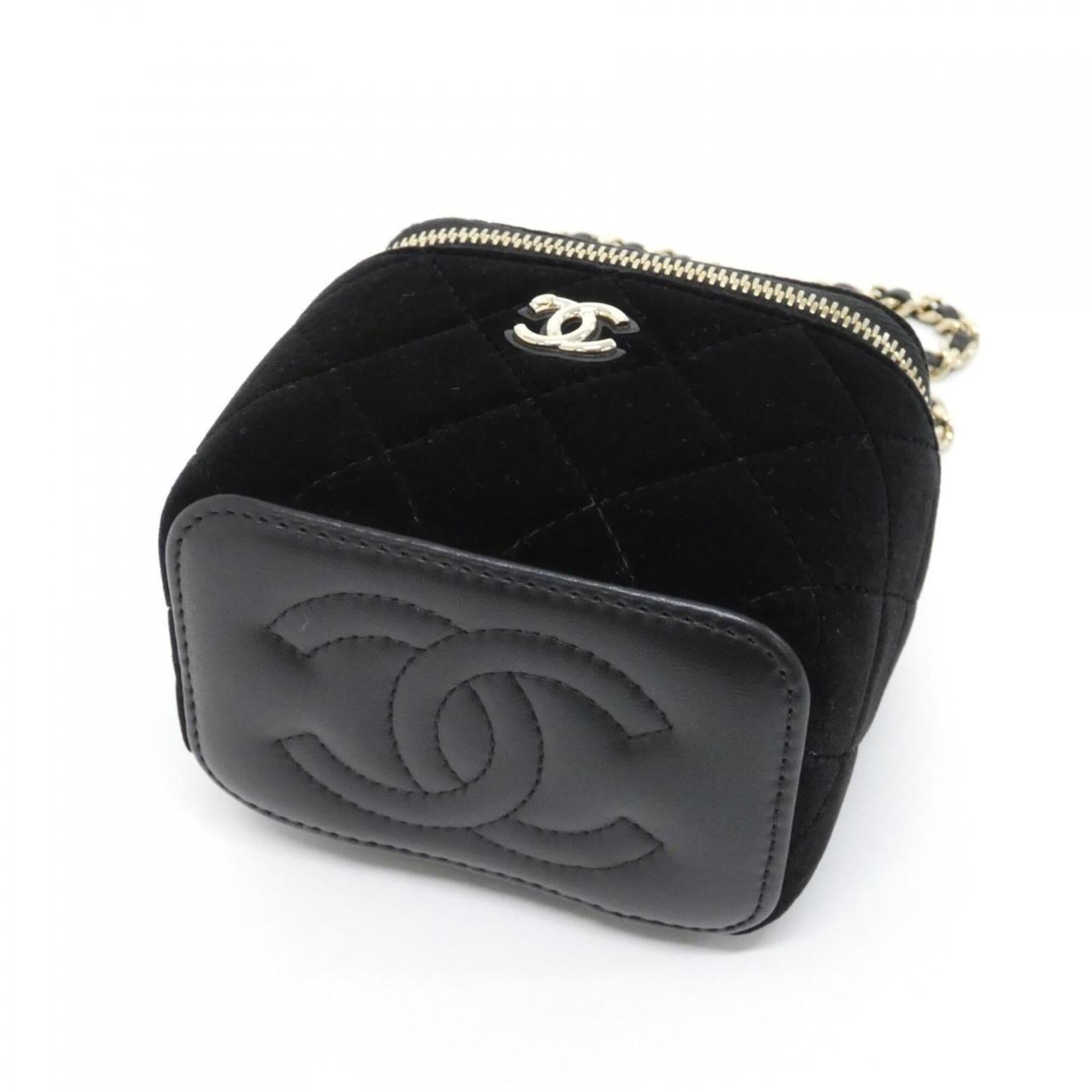 Chanel Black Velvet Shoulder Bag (Pre-Owned)