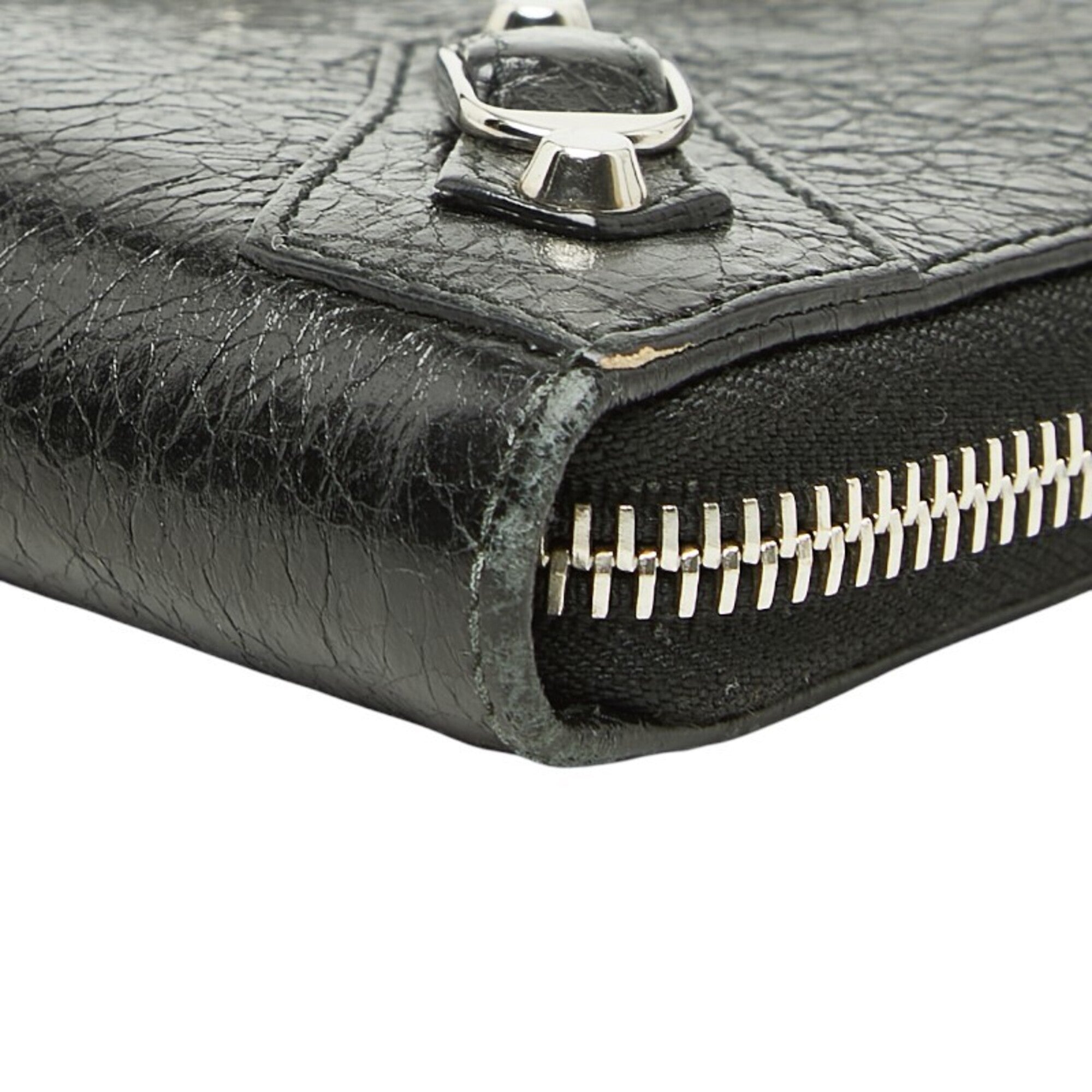 Balenciaga Black Leather Long Wallet (Bi-Fold) (Pre-Owned)