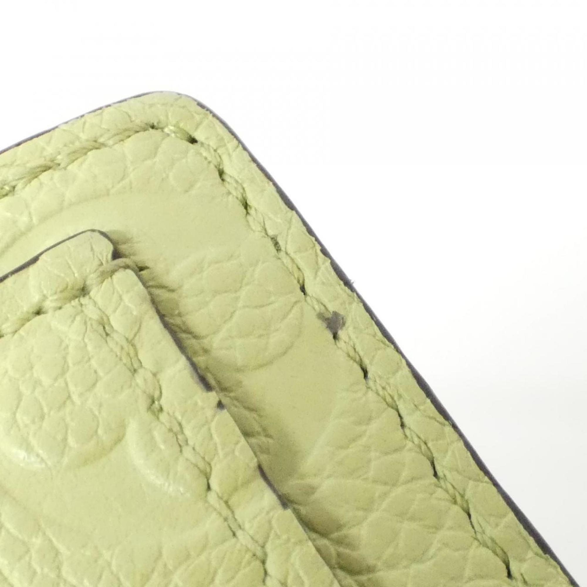 Louis Vuitton Green Vert Leather Wallet (Bi-Fold) (Pre-Owned)