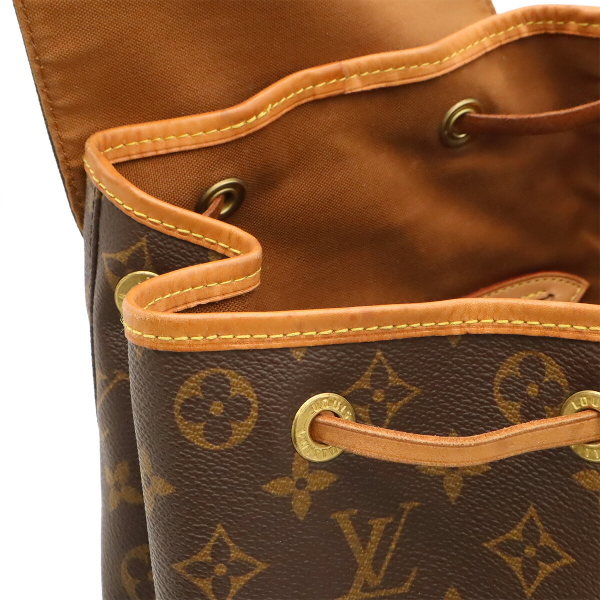 Louis Vuitton Brown Monogram Canvas Backpack Shoulder Bag (Pre-Owned)