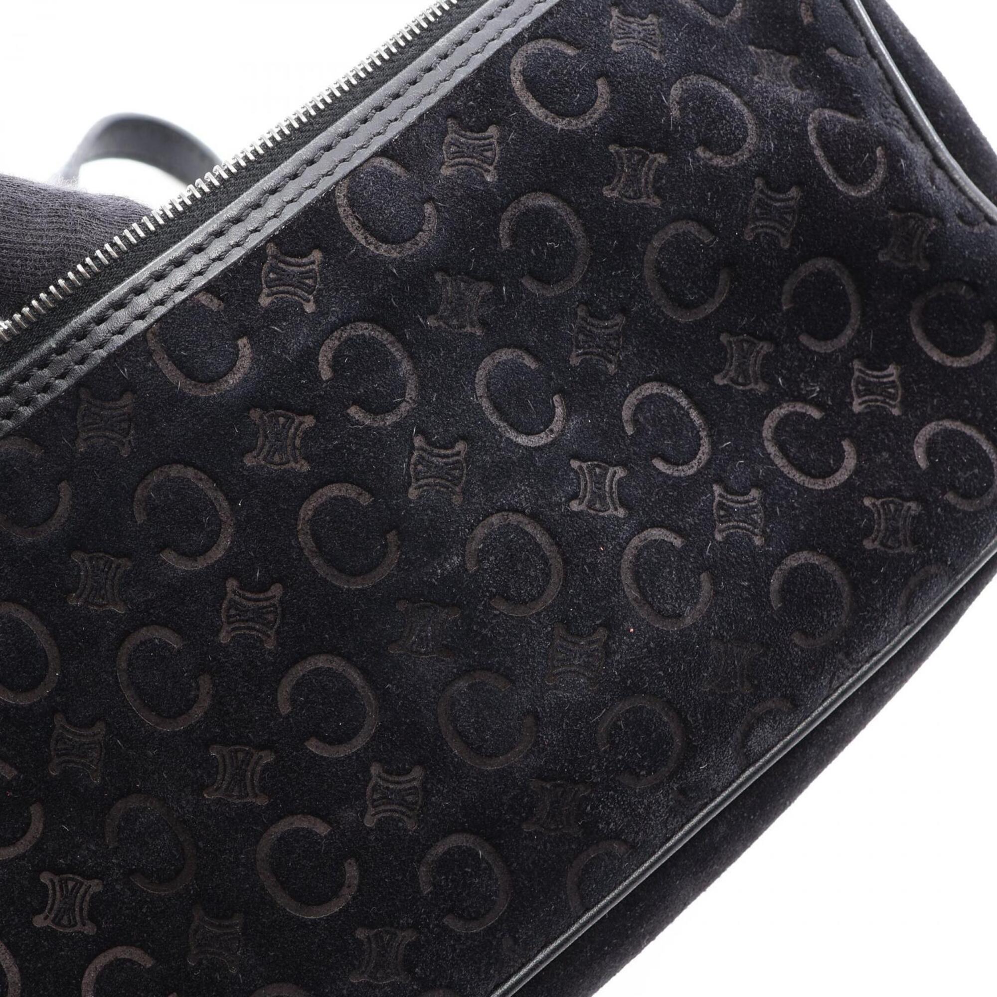 Celine Black Suede Leather Handbag (Pre-Owned)