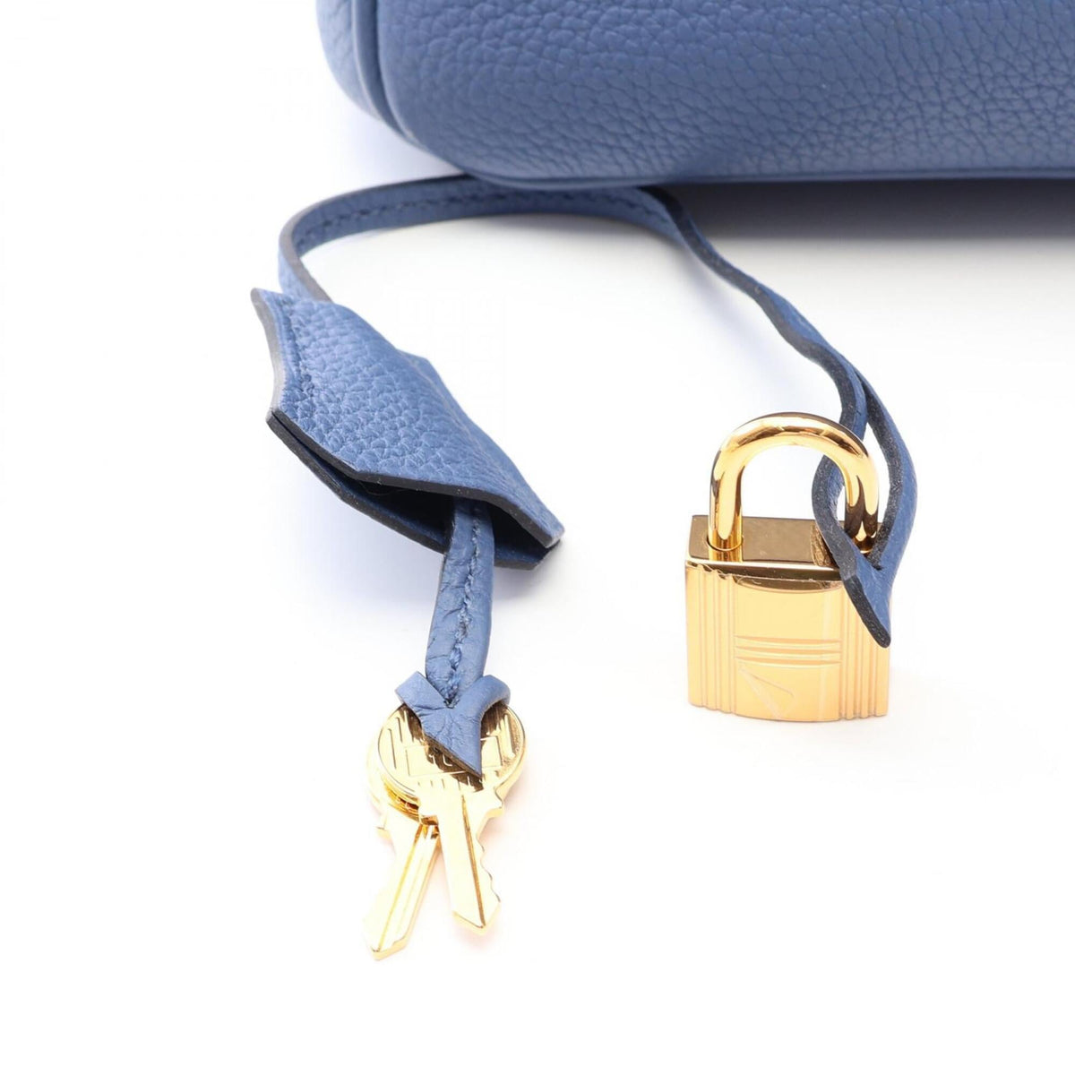 Hermes Blue Togo Leather Handbag (Pre-Owned)