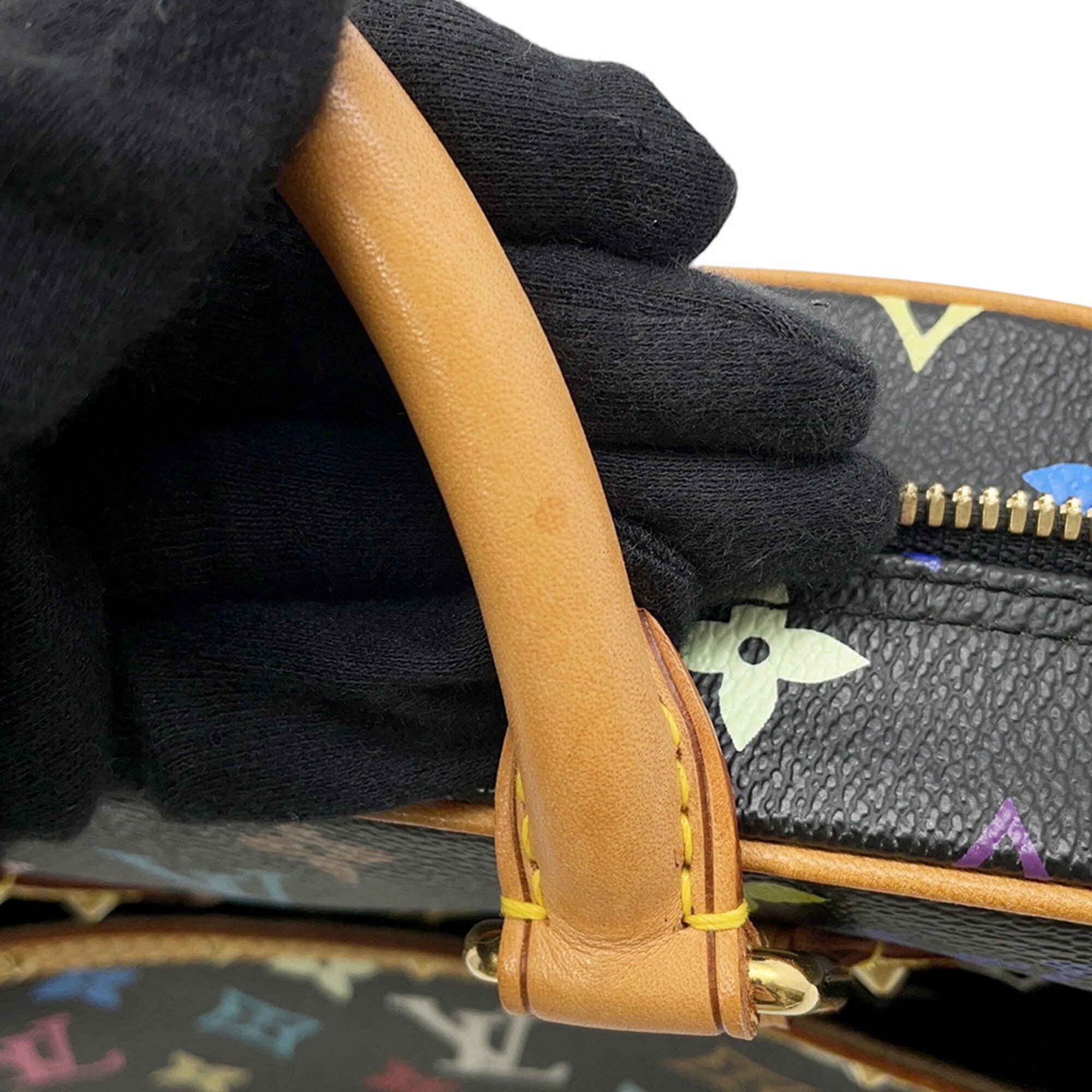 Louis Vuitton Beige Noir Monogram Multicolore Handbag (Pre-Owned)