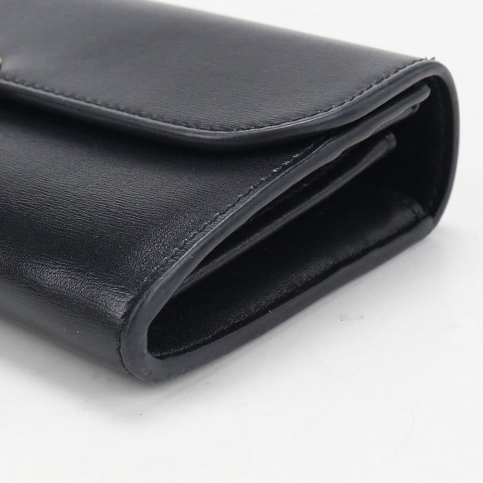 Celine Black Leather Long Wallet (Bi-Fold) (Pre-Owned)