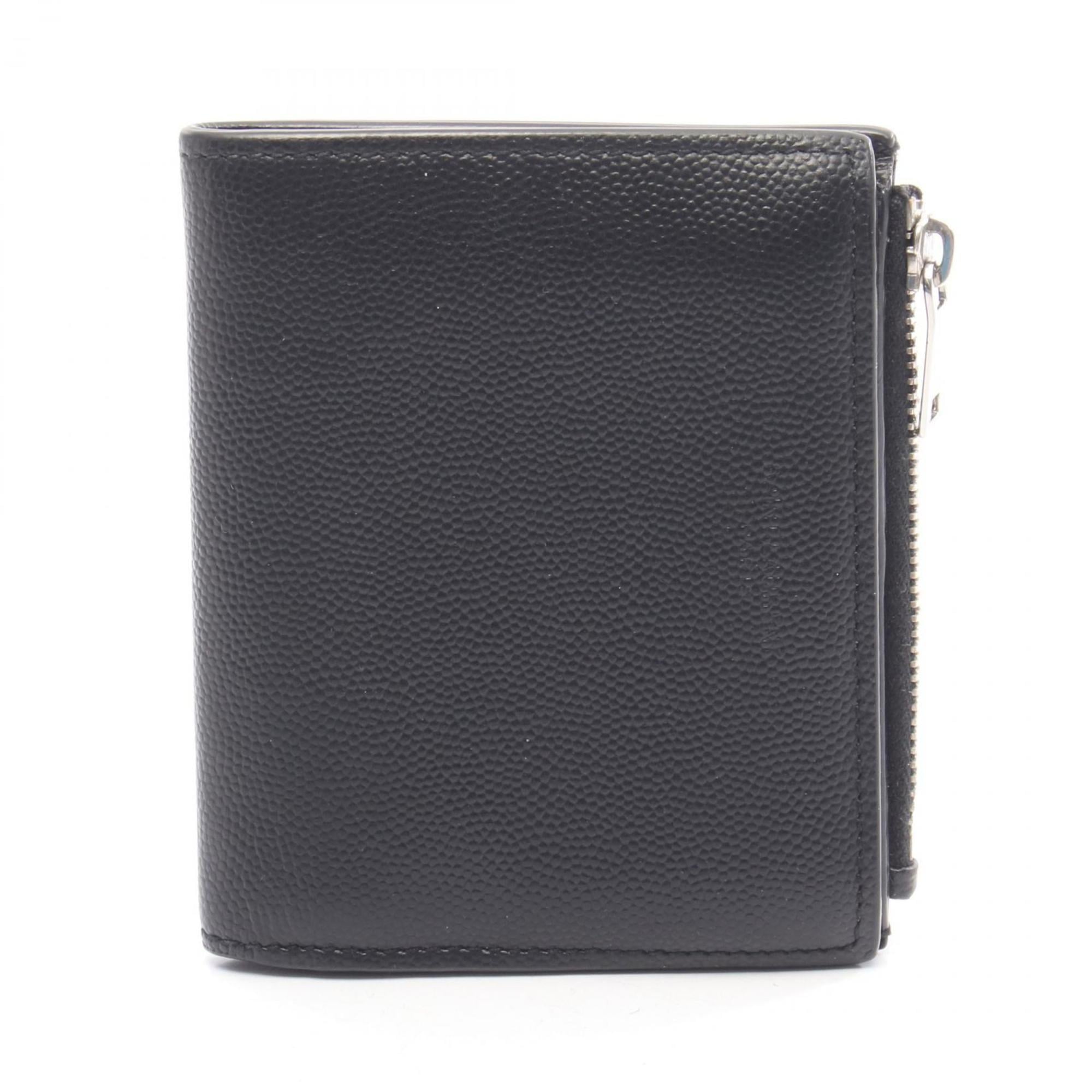 Yves Saint Laurent Black Leather Wallet (Bi-Fold) (Pre-Owned)