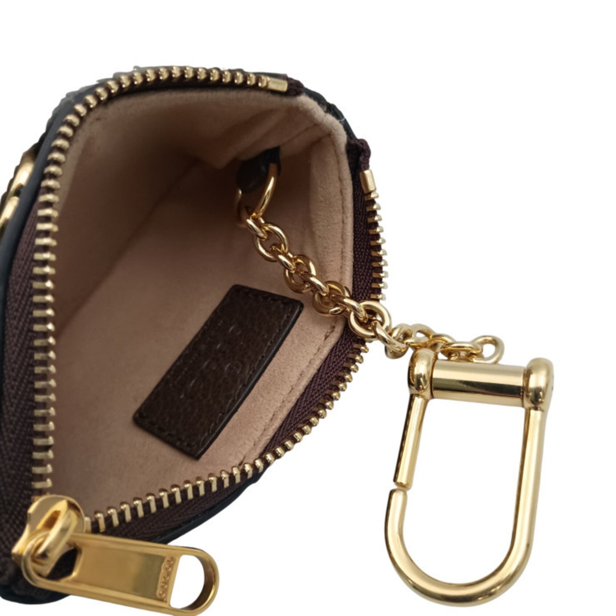 Gucci Beige Brown Gg Supreme Coin Purse/Coin Case (Pre-Owned)