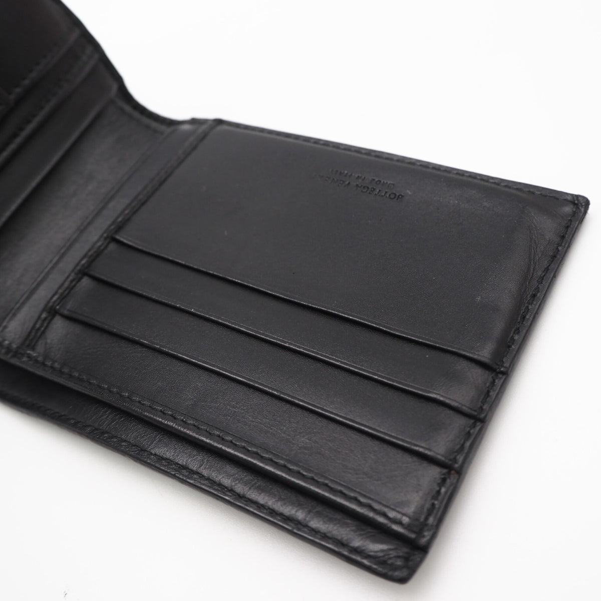Bottega Veneta Intrecciato Black Leather Wallet (Bi-Fold) (Pre-Owned)