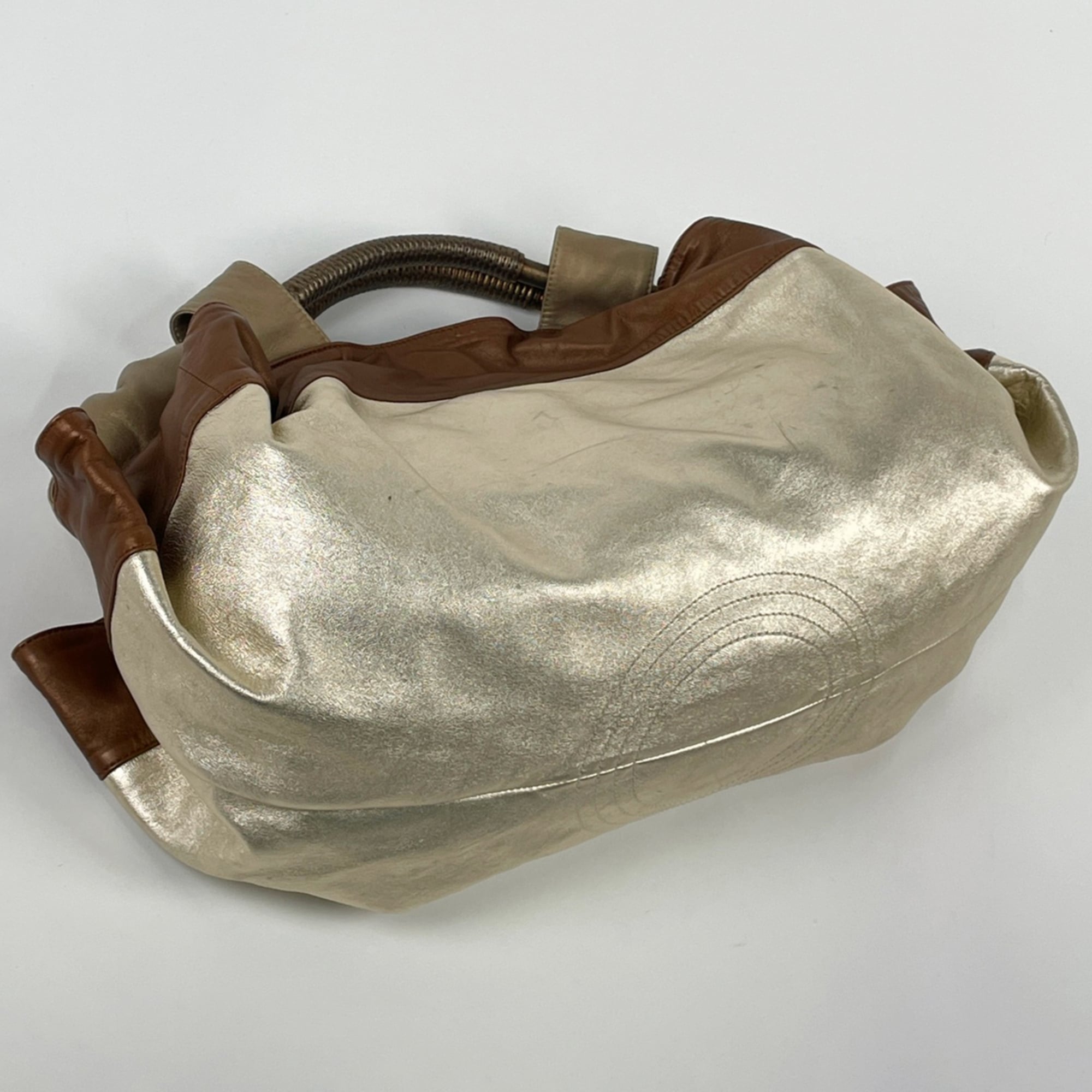 Loewe Gold Leather Handbag (Pre-Owned)