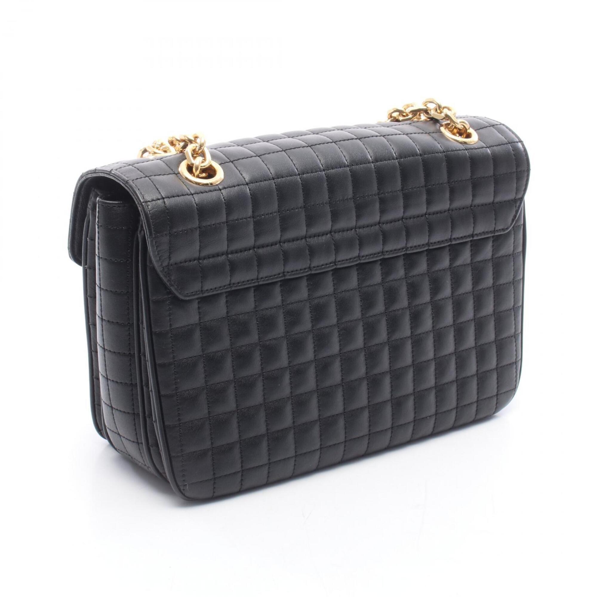 Celine Black Leather Handbag Shoulder Bag (Pre-Owned)