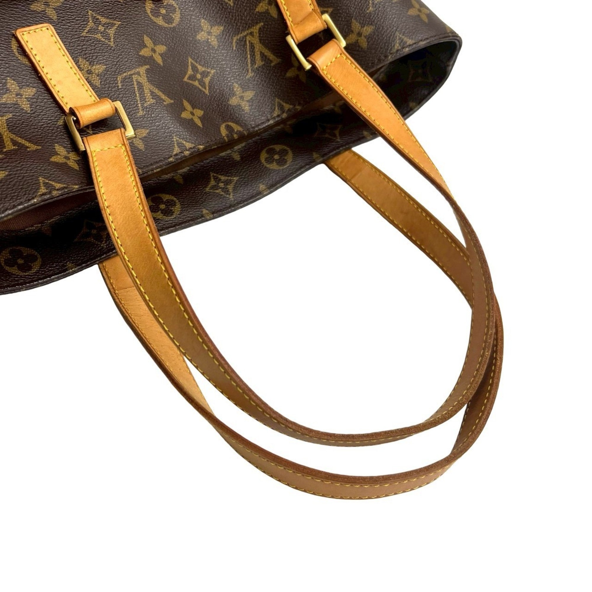 Louis Vuitton Brown Leather Pvc Handbag Tote Bag (Pre-Owned)