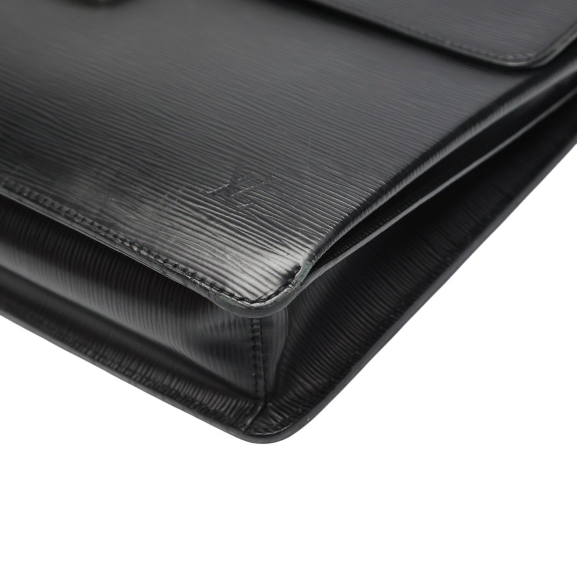 Louis Vuitton Black Epi Leather Document Case Handbag (Pre-Owned)