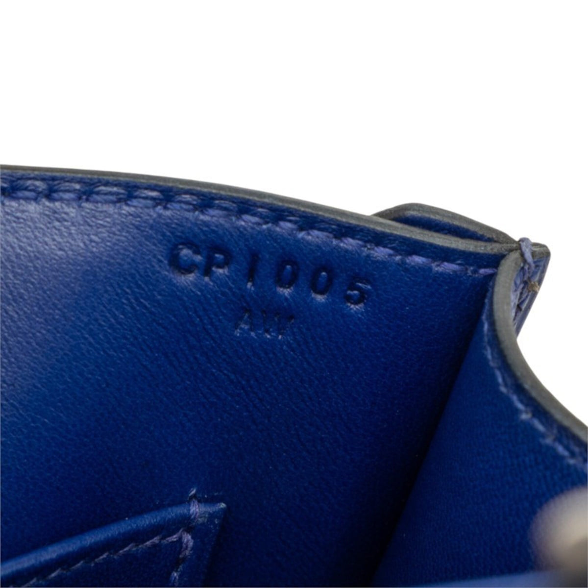 Hermes Blue Chevre Leather Shoulder Bag (Pre-Owned)