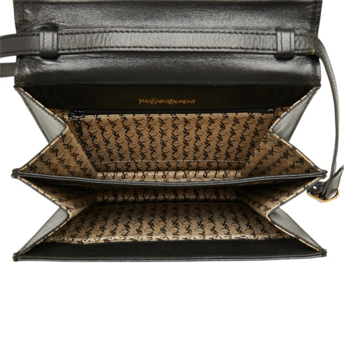 Saint Laurent Black Leather Shoulder Bag (Pre-Owned)