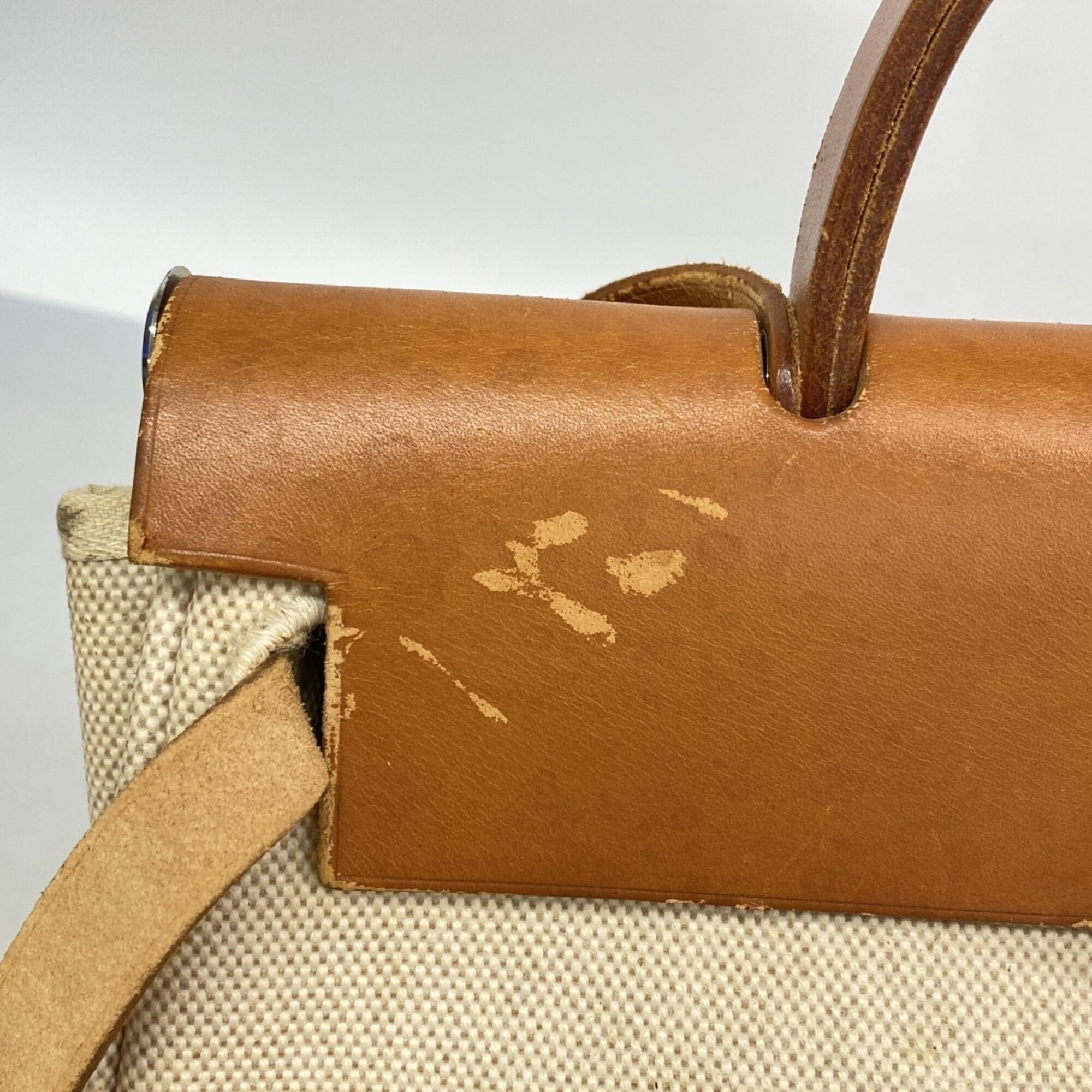 Hermes Natural Toile H Handbag (Pre-Owned)