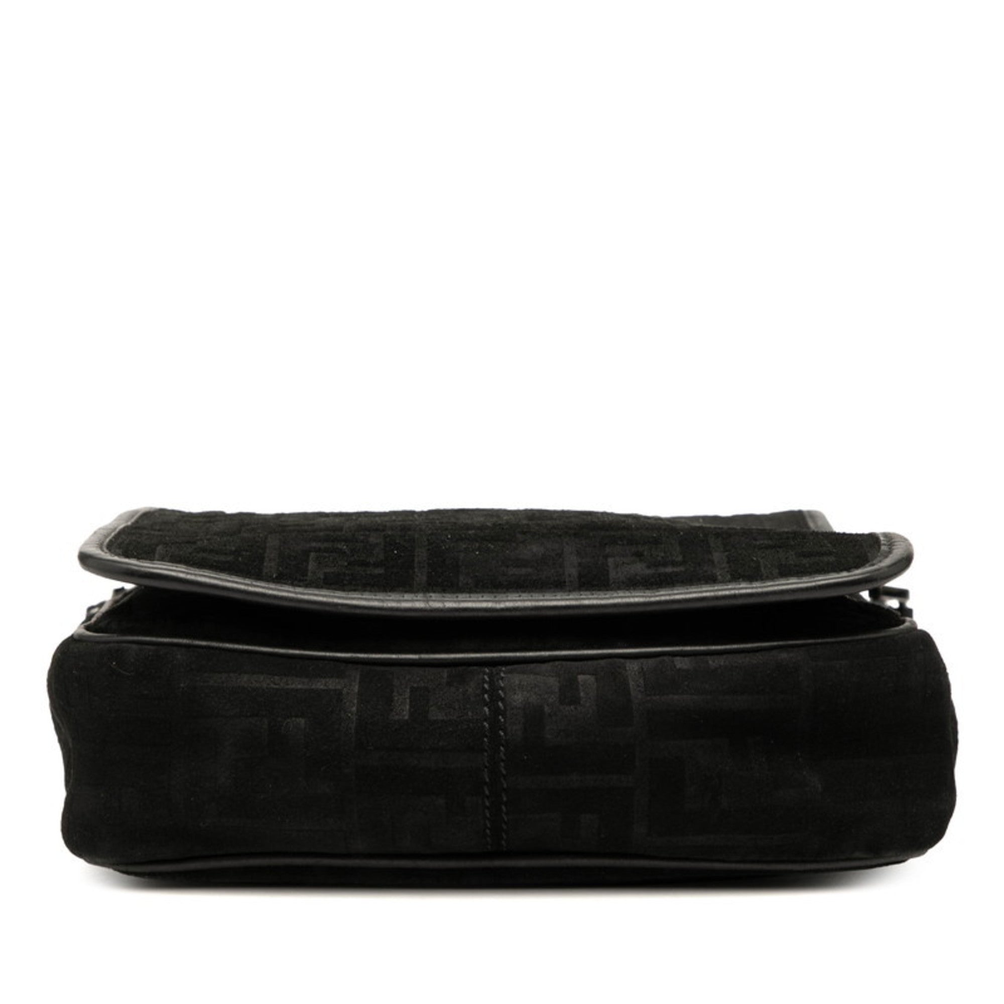 Fendi Black Leather Messenger Bag (Pre-Owned)