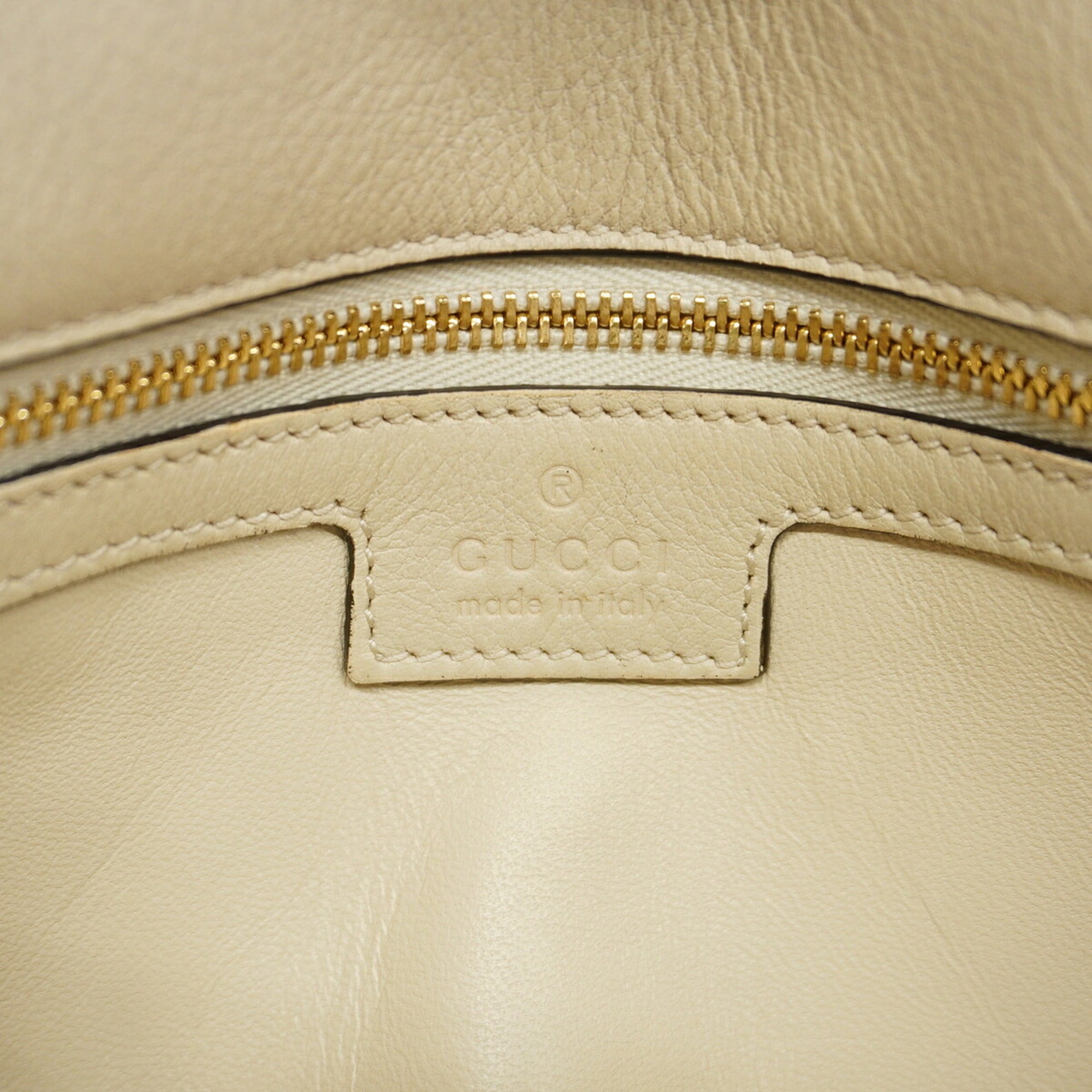 Gucci Beige Leather Shoulder Bag (Pre-Owned)