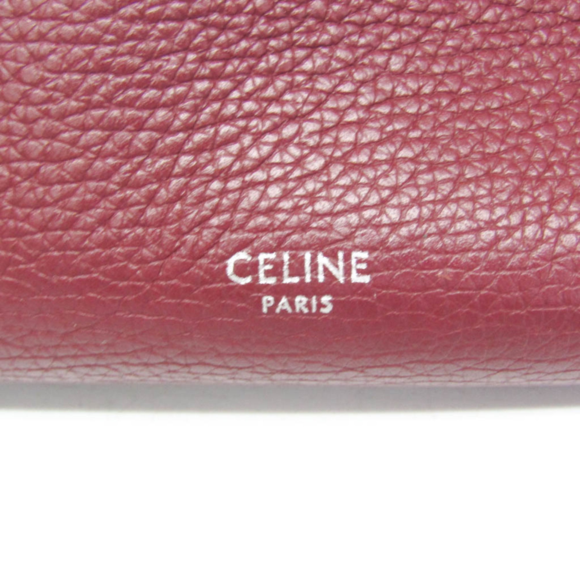Celine Big Bag Smooth Leather Burgundy Leather Handbag (Pre-Owned)