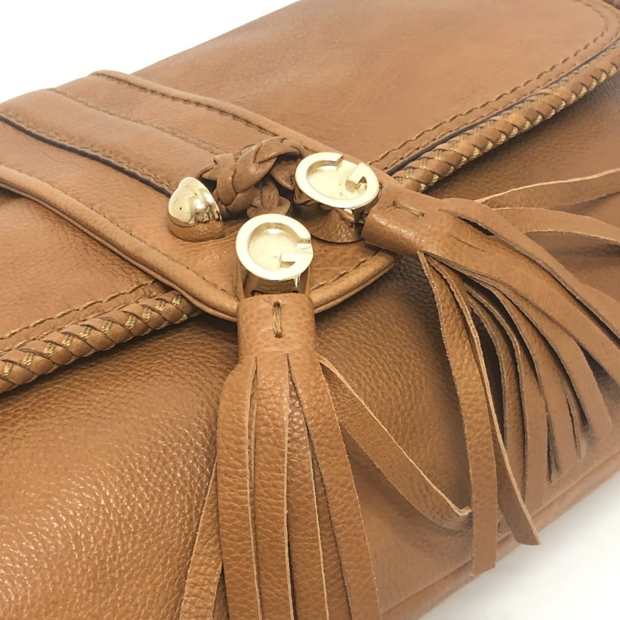 Gucci Brown Leather Clutch Bag (Pre-Owned)