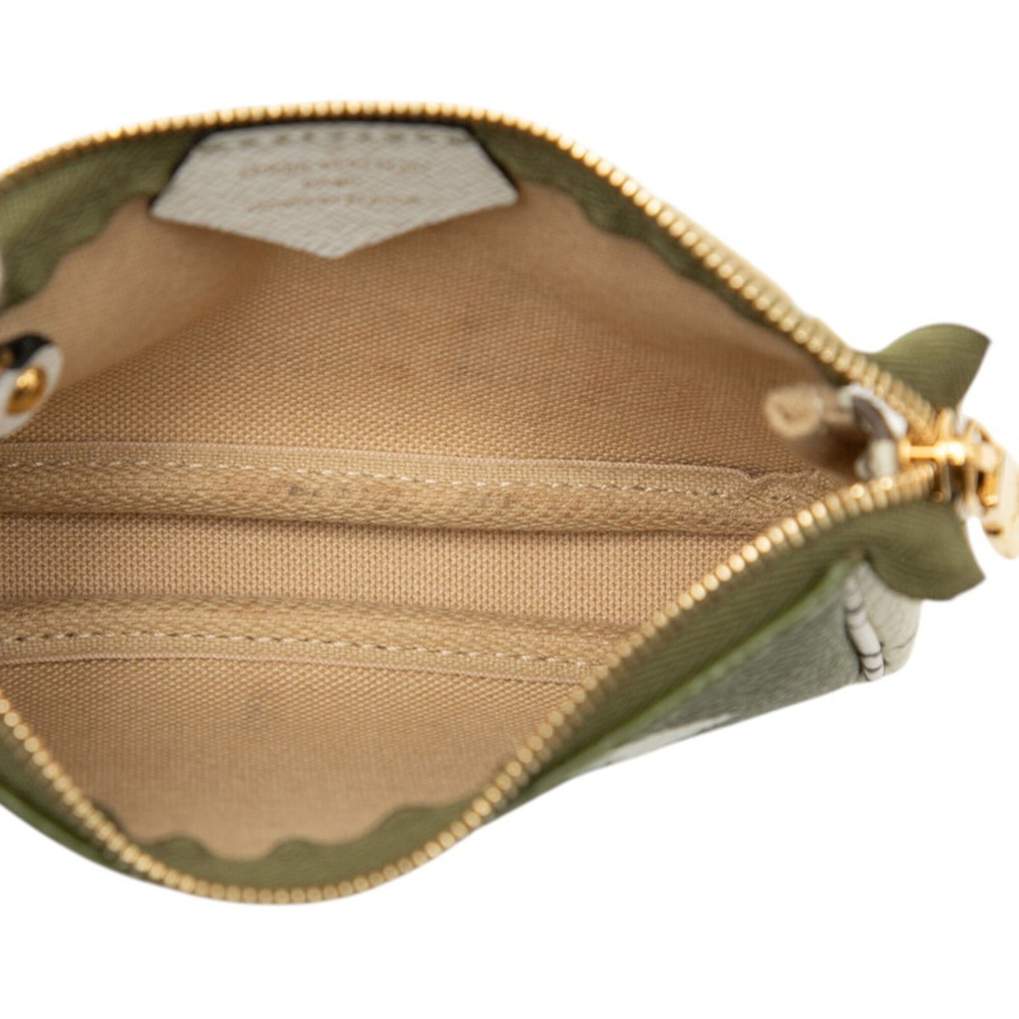 Louis Vuitton Beige Green Ivory Pvc Pochette (Pre-Owned)