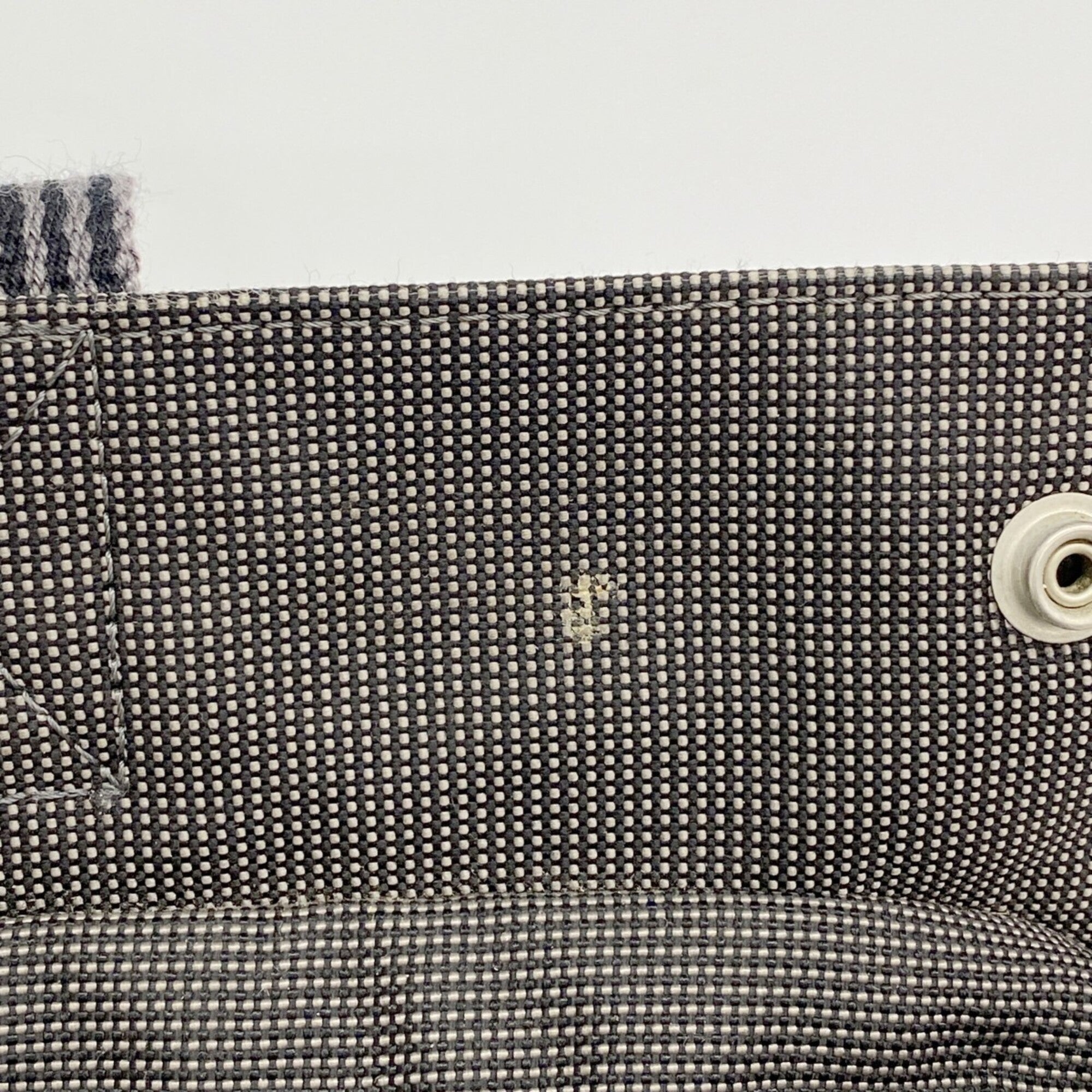 Hermes Gray Canvas Tote Bag (Pre-Owned)