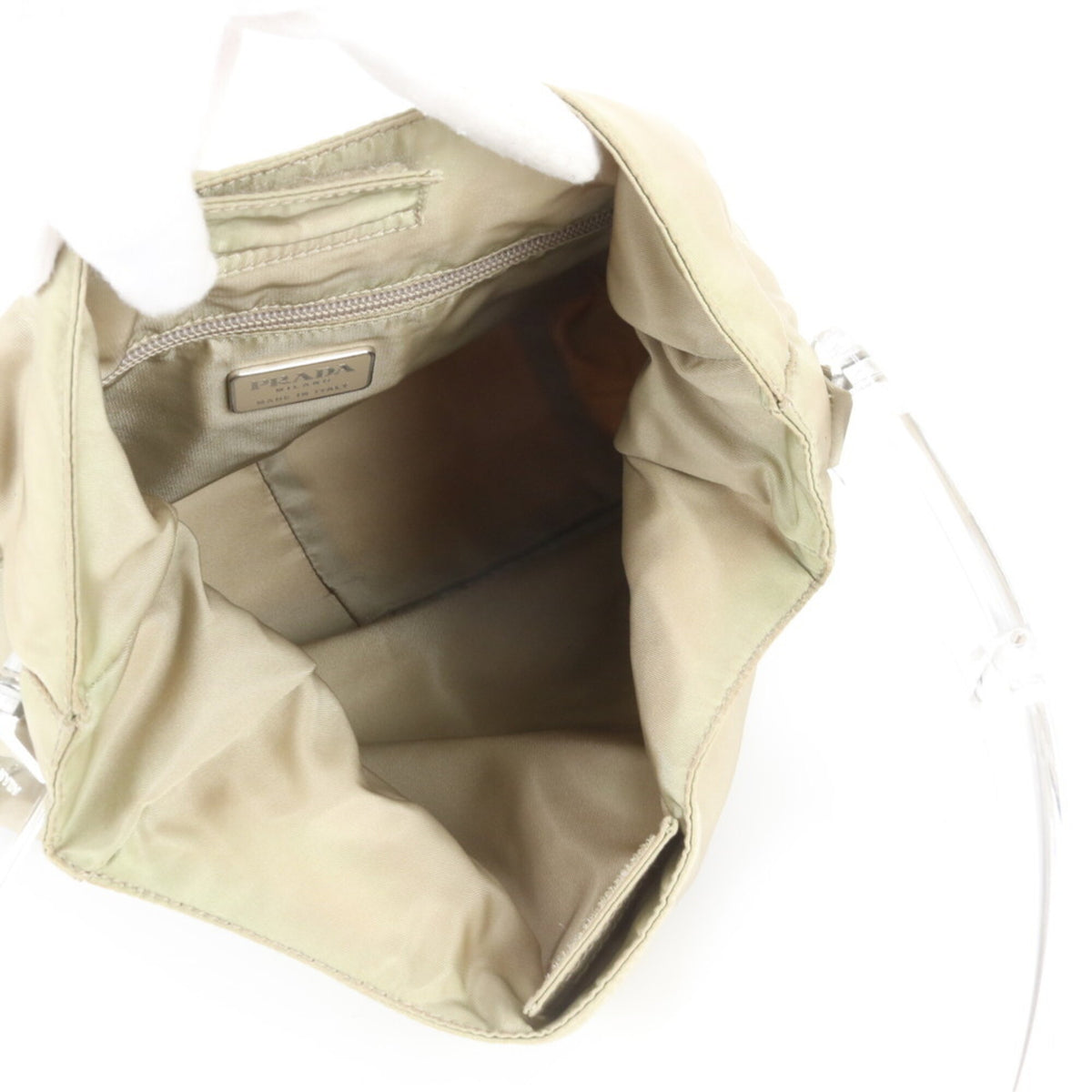 Prada Khaki Handbag Shoulder Bag (Pre-Owned)